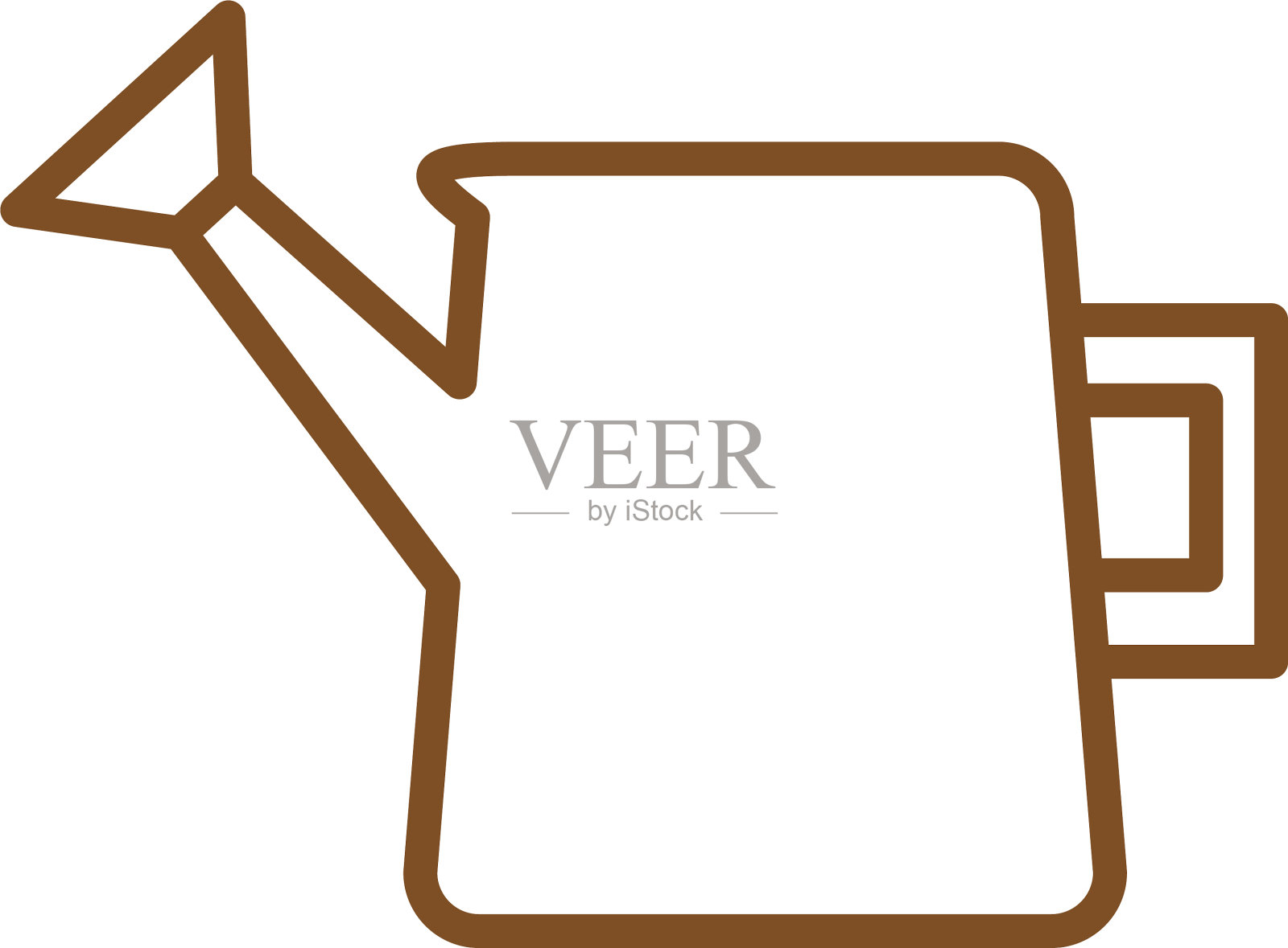 孤立洒水罐线条风格图标插画图片素材