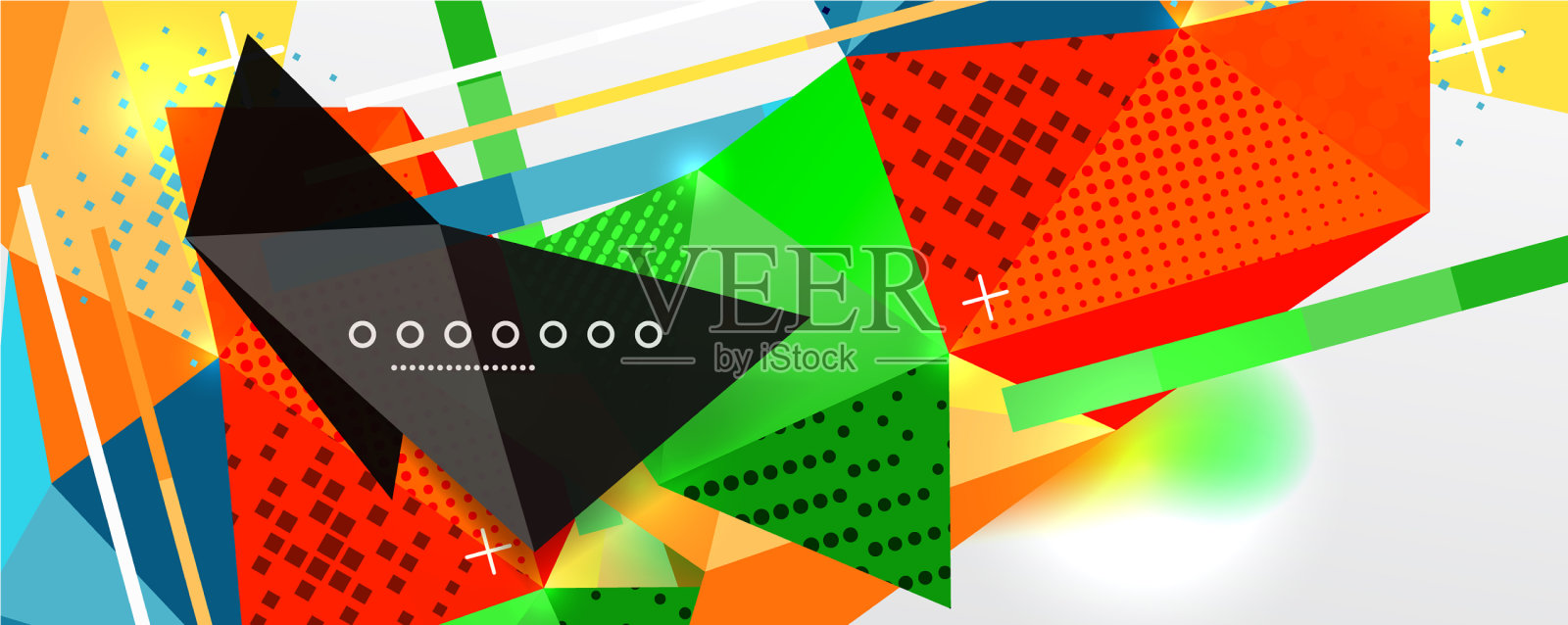 抽象背景-时髦的低多边形三角形插画图片素材