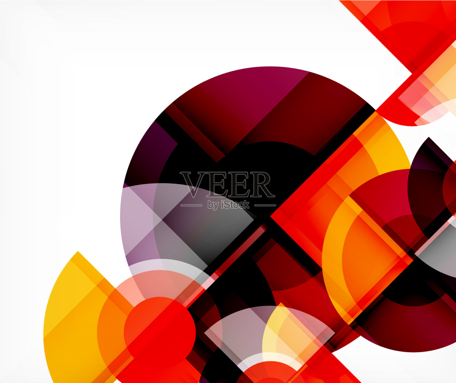 抽象背景圆和三角形设计插画图片素材