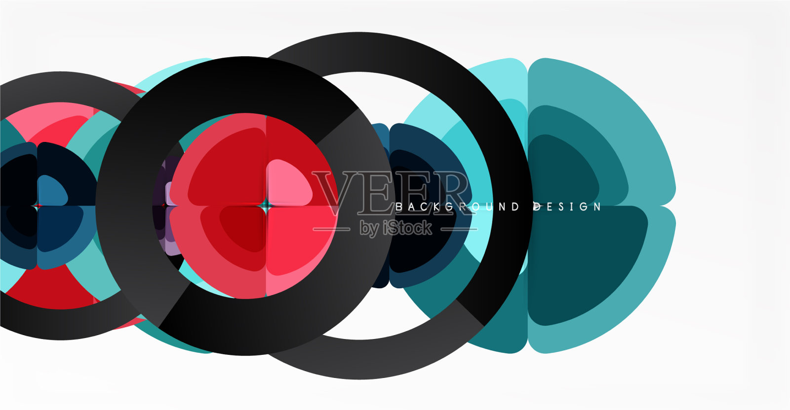 抽象背景时尚色圈插画图片素材