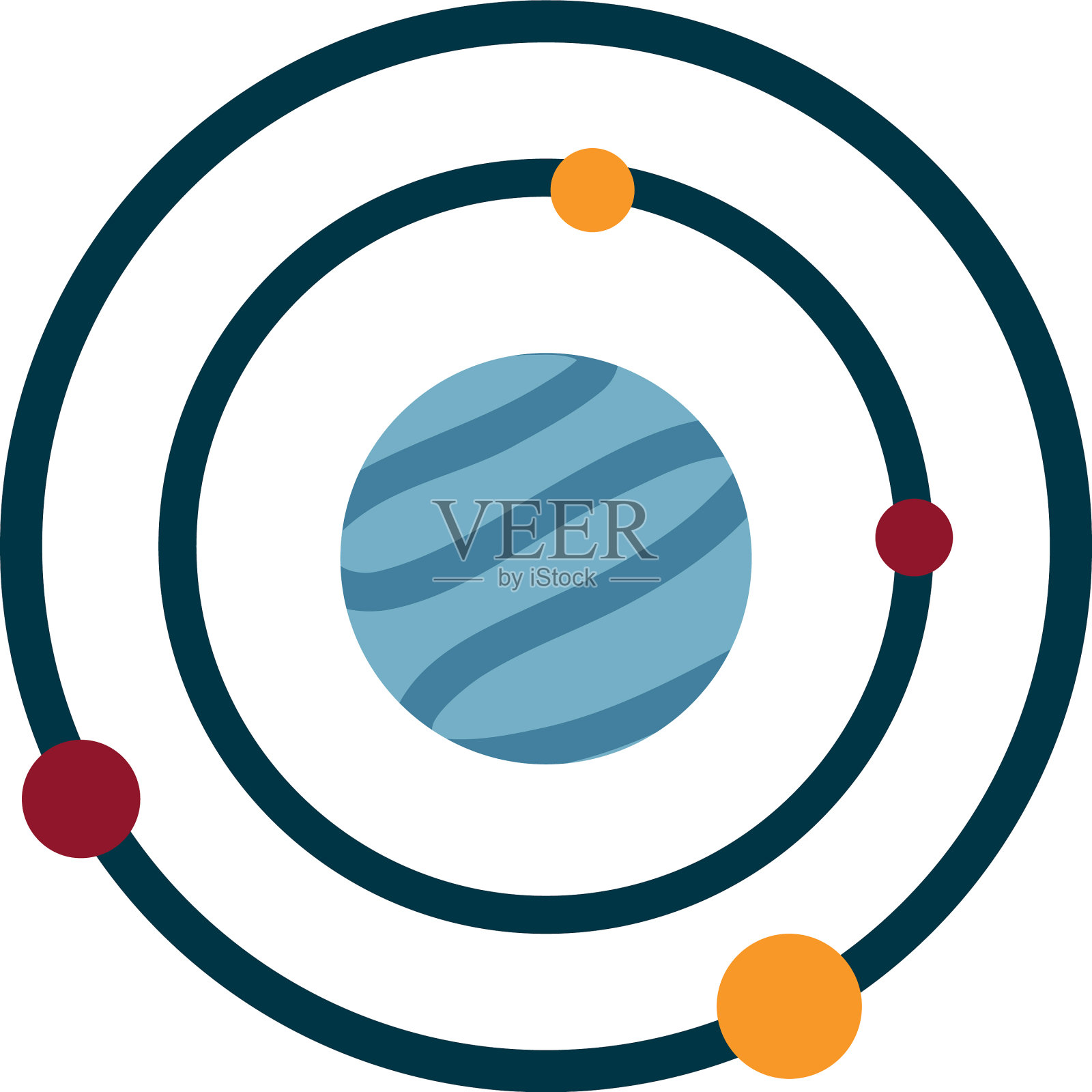 孤立的火箭平面风格图标设计设计元素图片