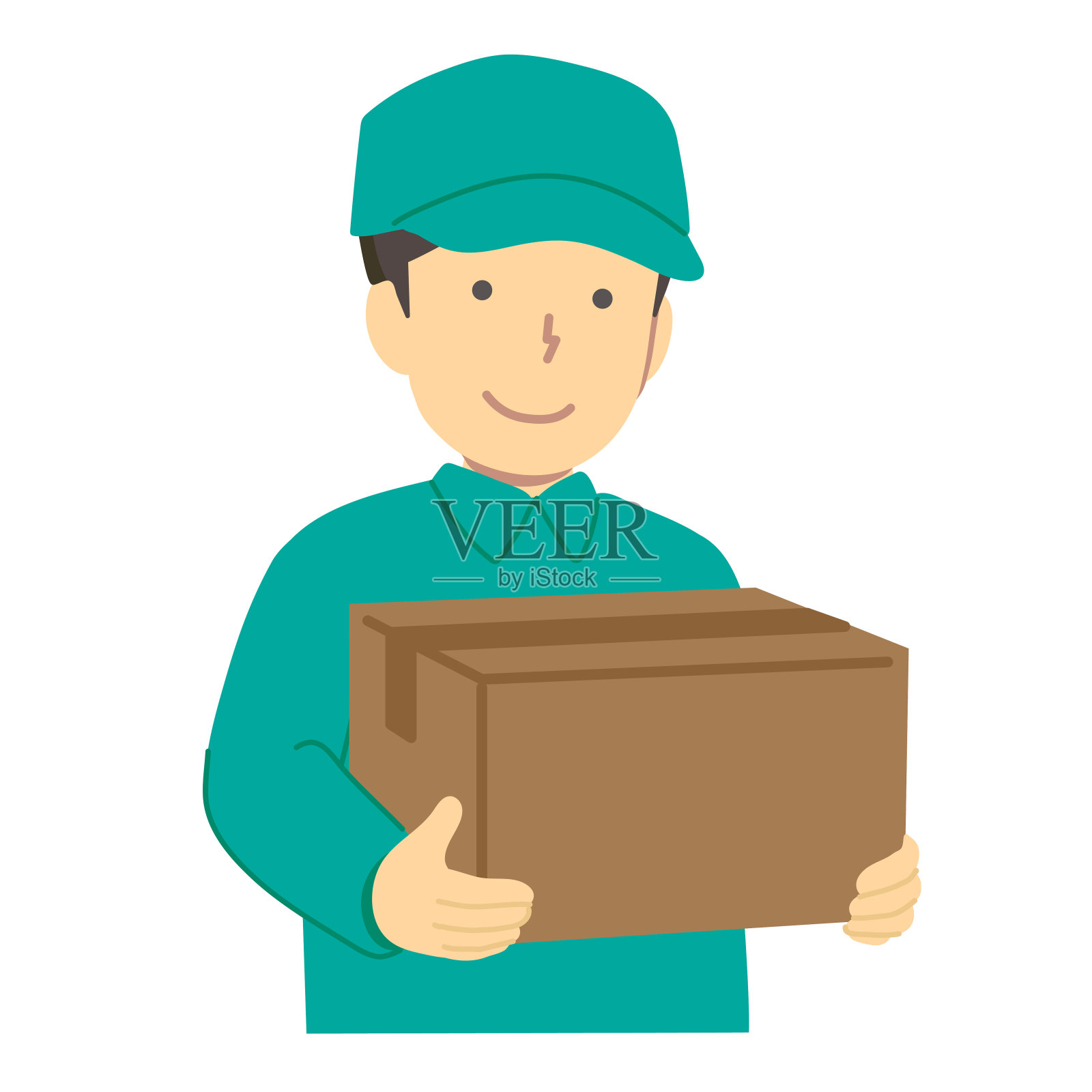 运送行李的人插画图片素材