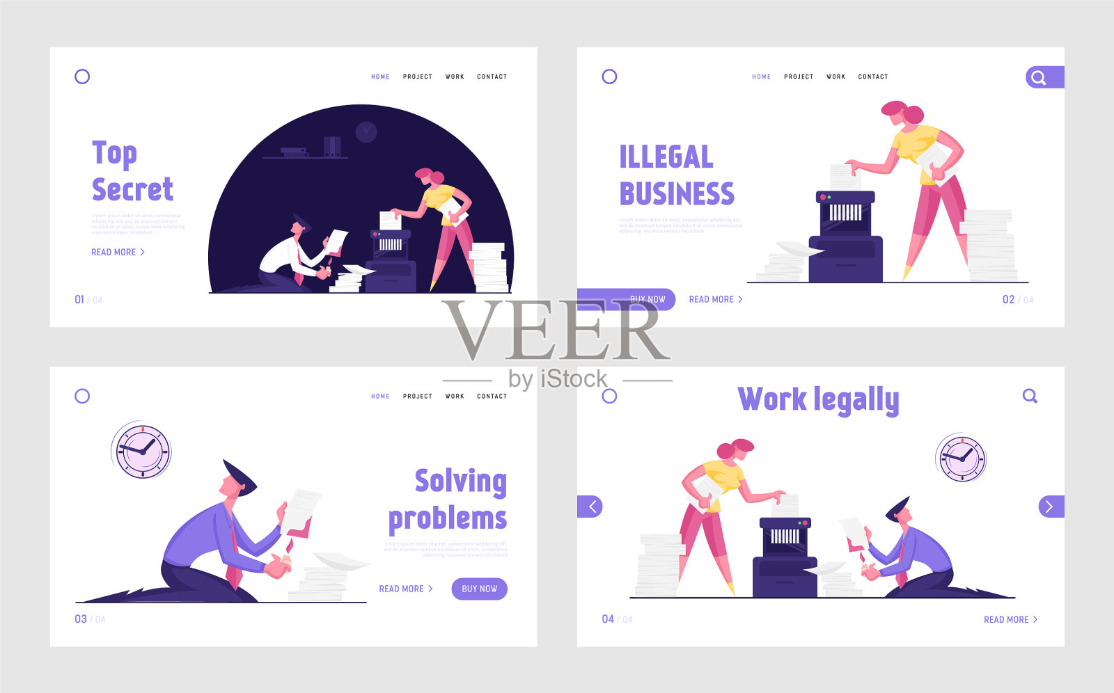 隐瞒非法商业活动的商人插画图片素材