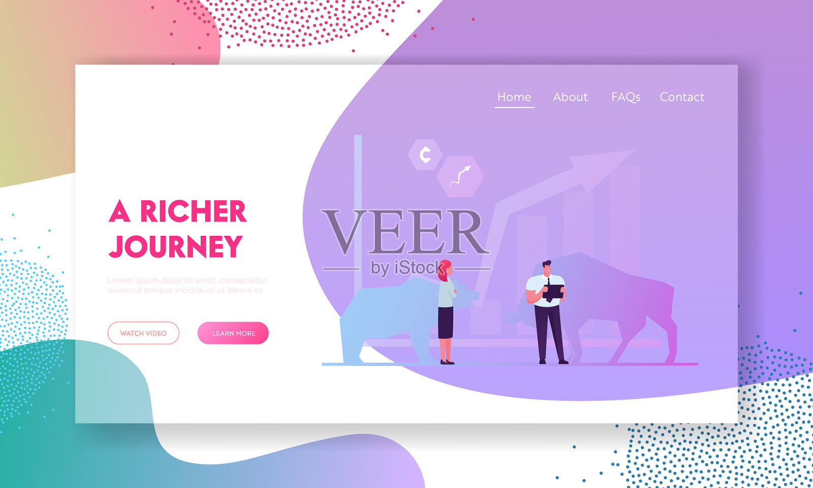 证券交易所网站登陆页面设计模板素材