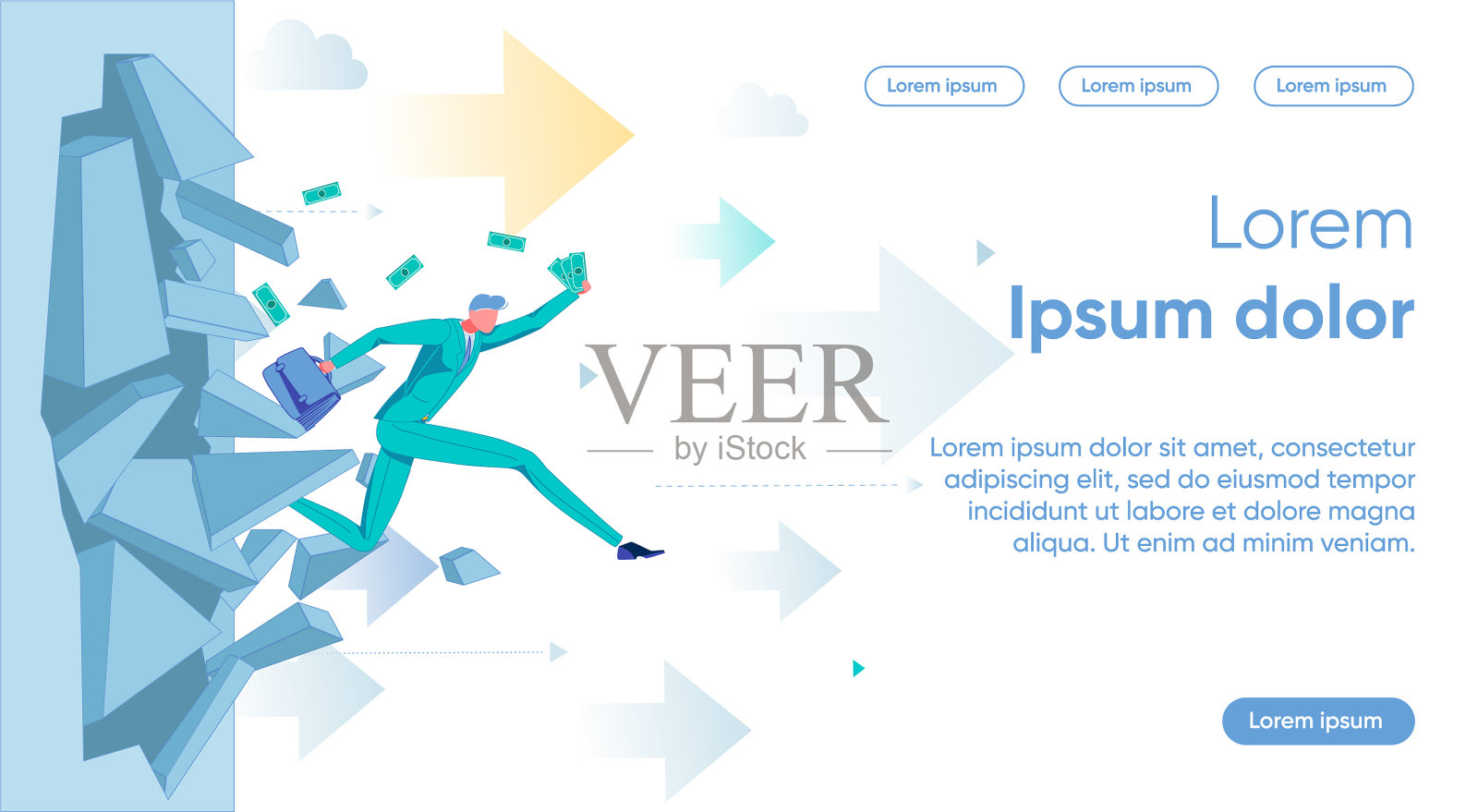 商人破墙灵感创意设计模板素材