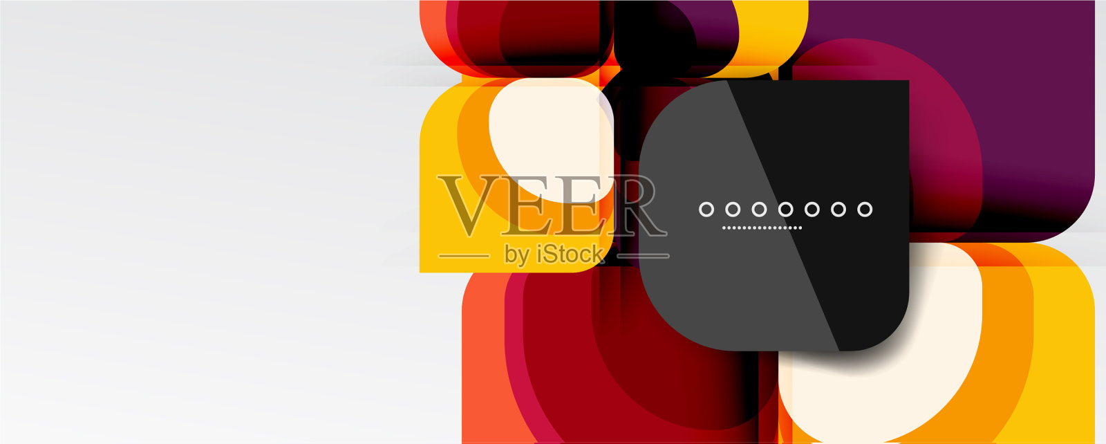 抽象背景-几何剪纸设计插画图片素材