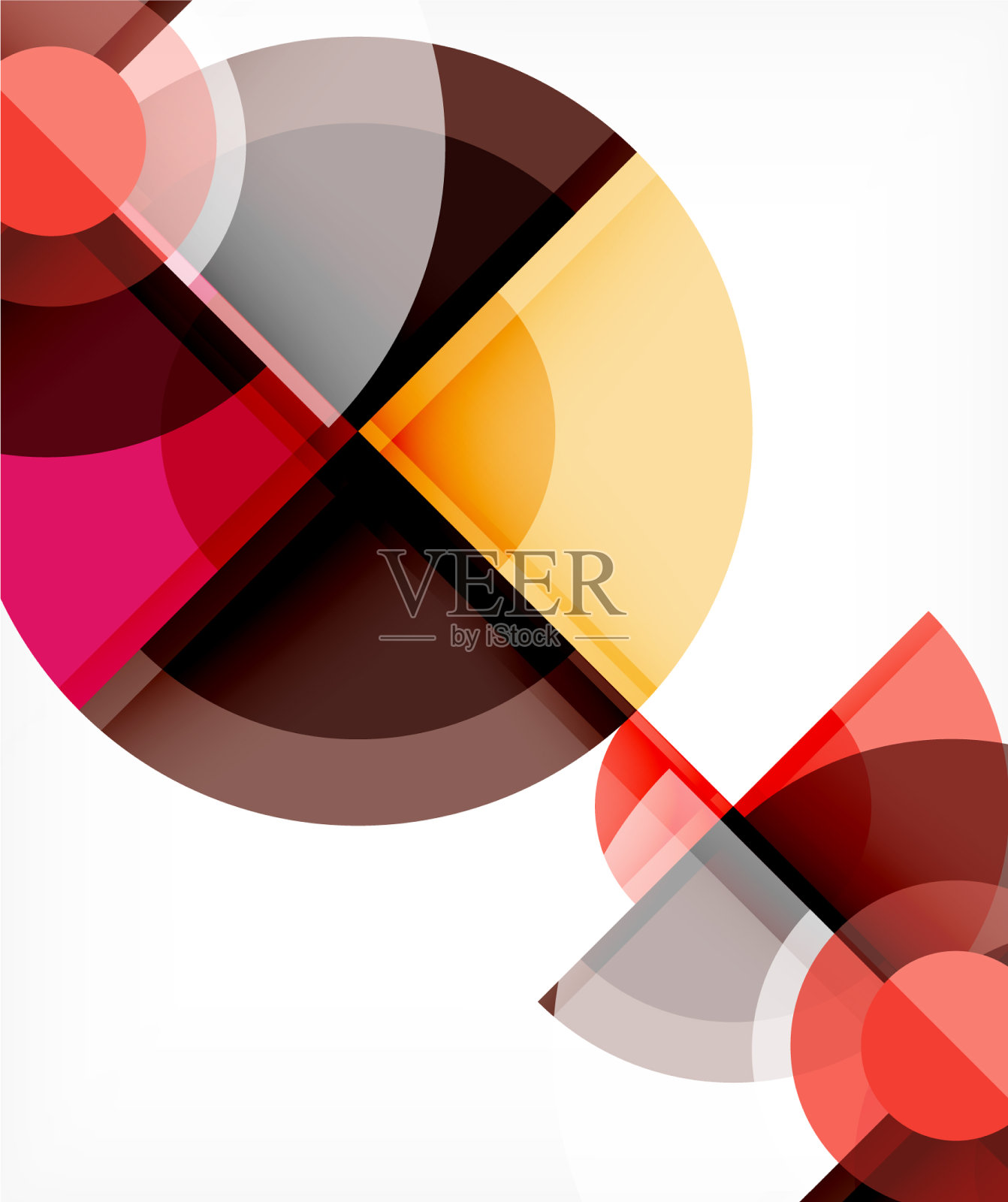 抽象背景圆和三角形设计插画图片素材