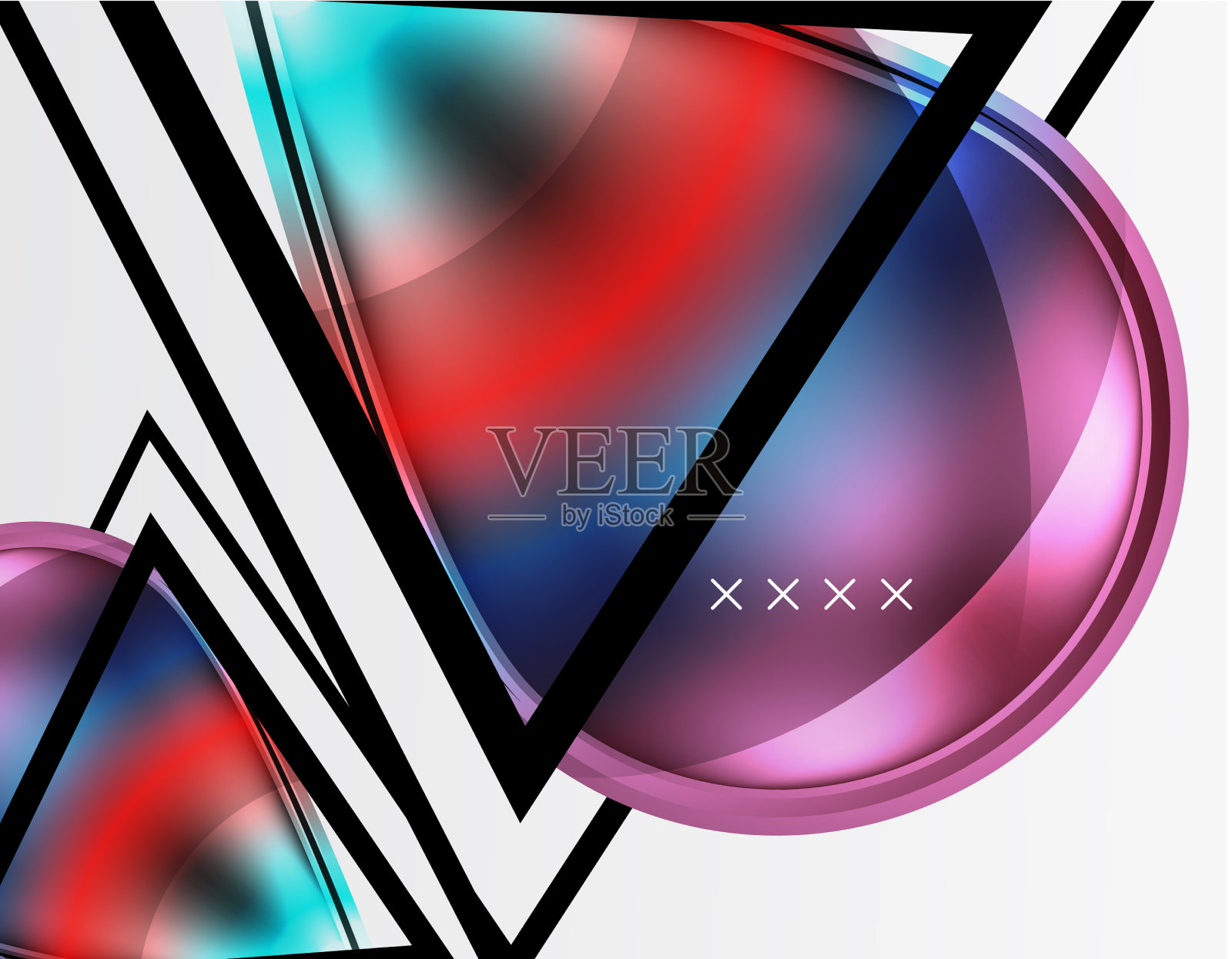 抽象背景-光泽玻璃气泡插画图片素材