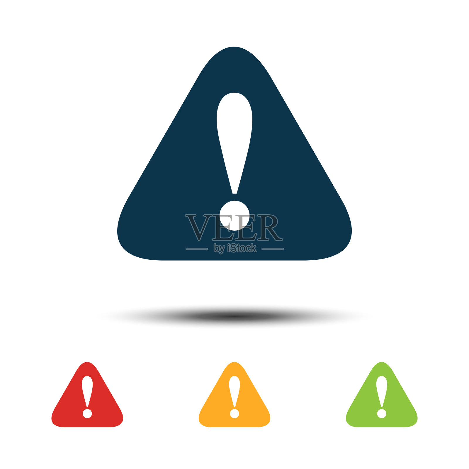 感叹号标志彩色设置图标向量标志模板插画图片素材