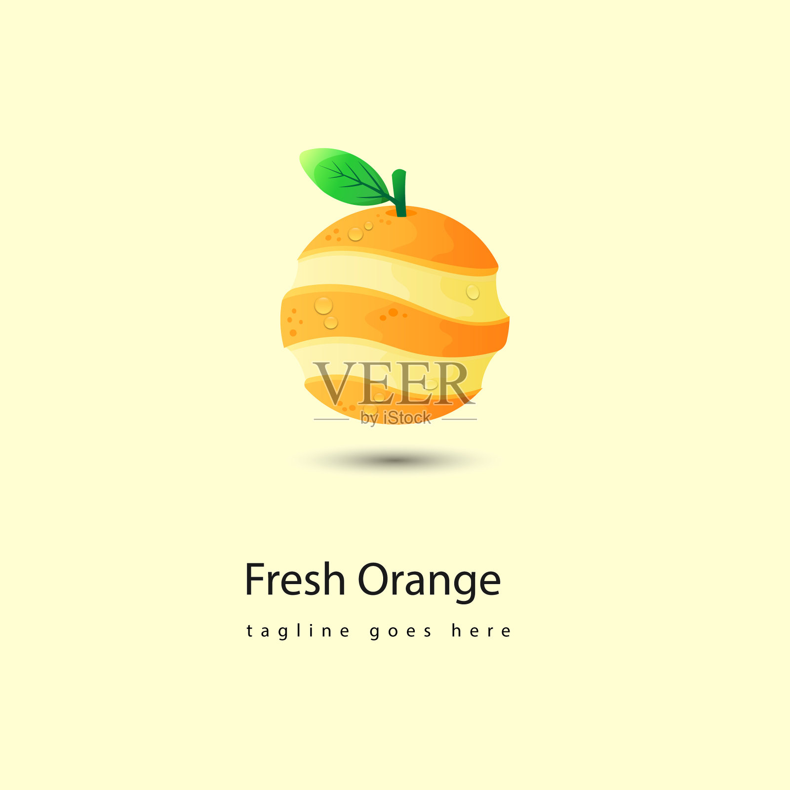 新鲜的橙色标志插画图片素材