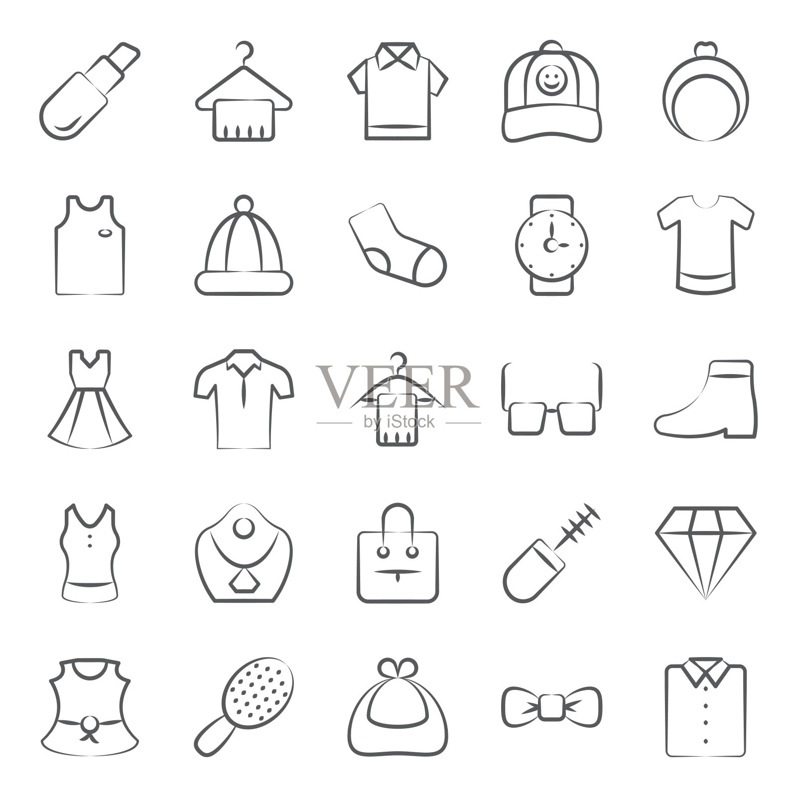 服装系列图标包插画图片素材