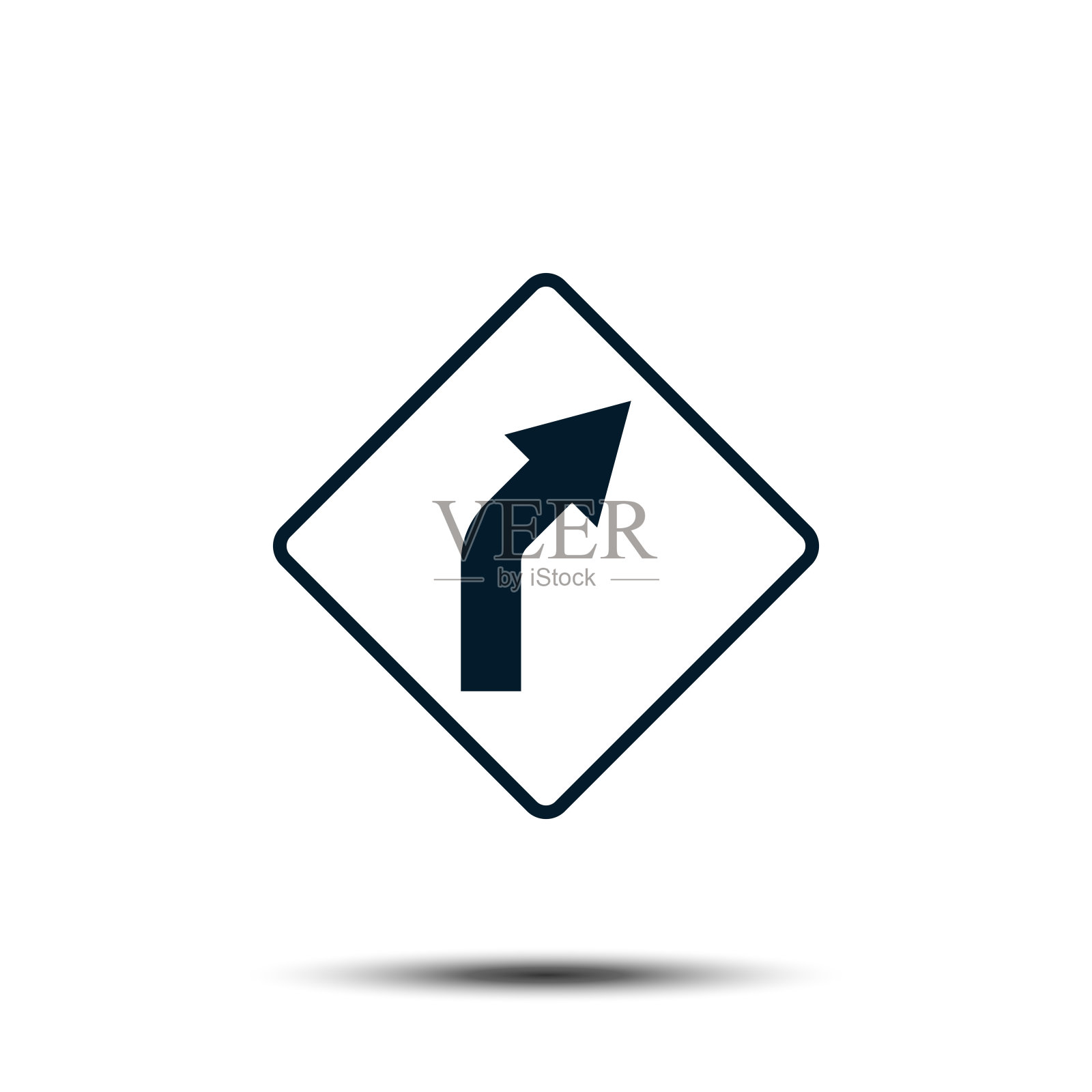 道路标志矢量标志模板插图EPS 10设计元素图片