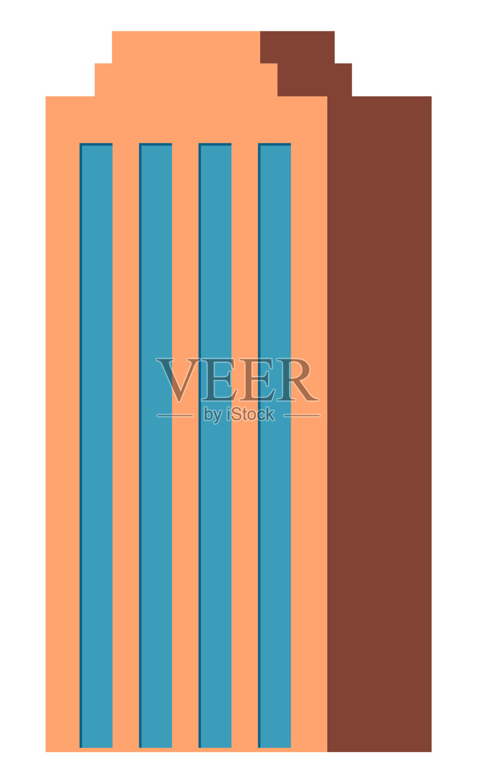 多层建筑的外部，房屋向量插画图片素材