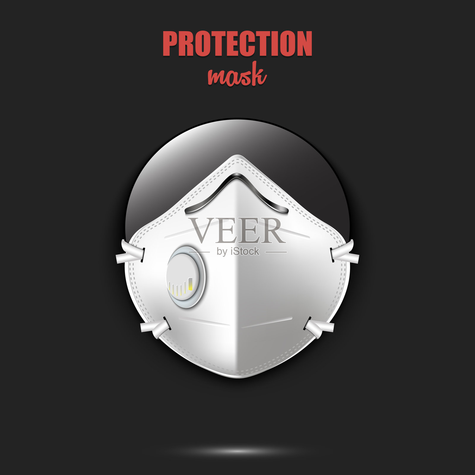 戴着防护面具的冰球插画图片素材