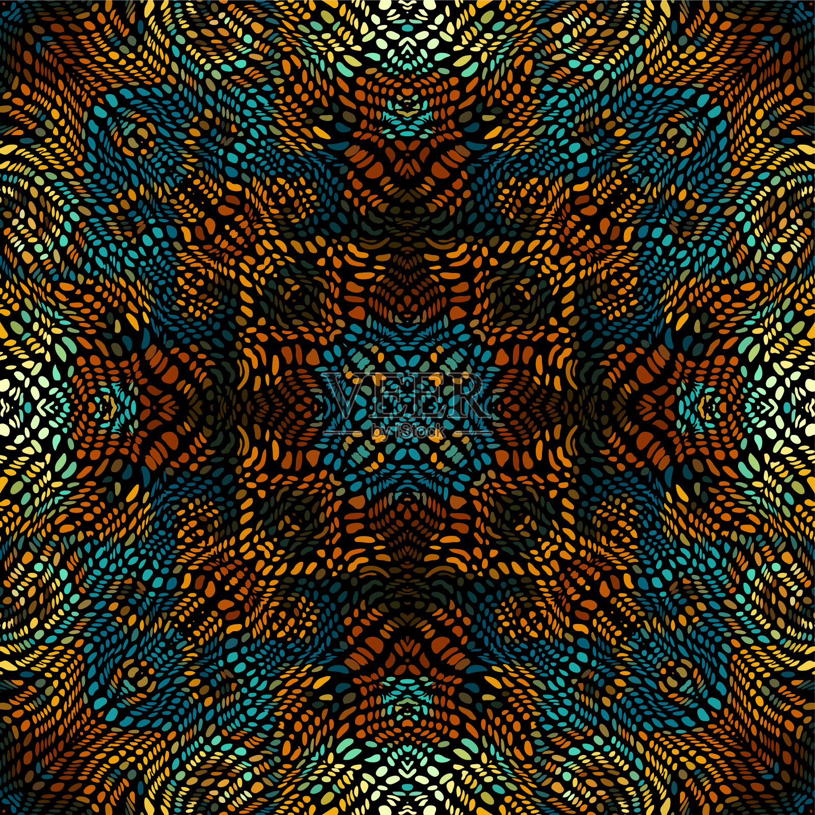 马赛克艺术图案曲线马赛克形象插画图片素材