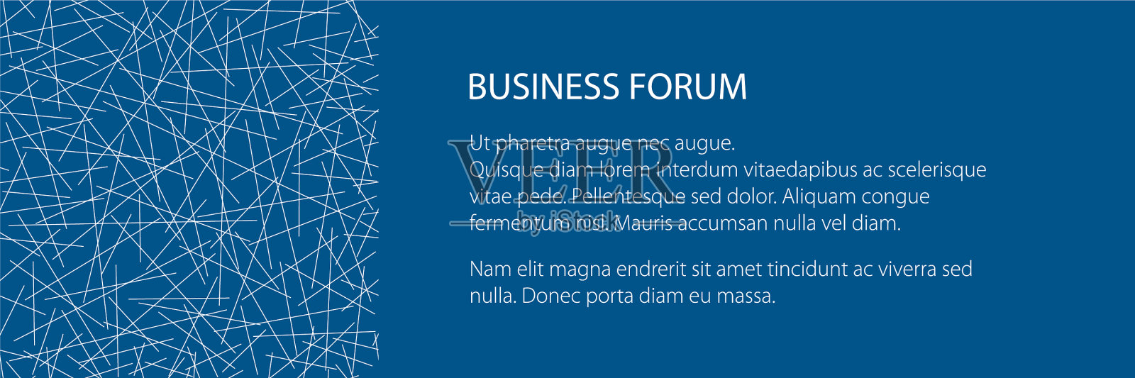 带有随机线条图案的横幅设计模板素材