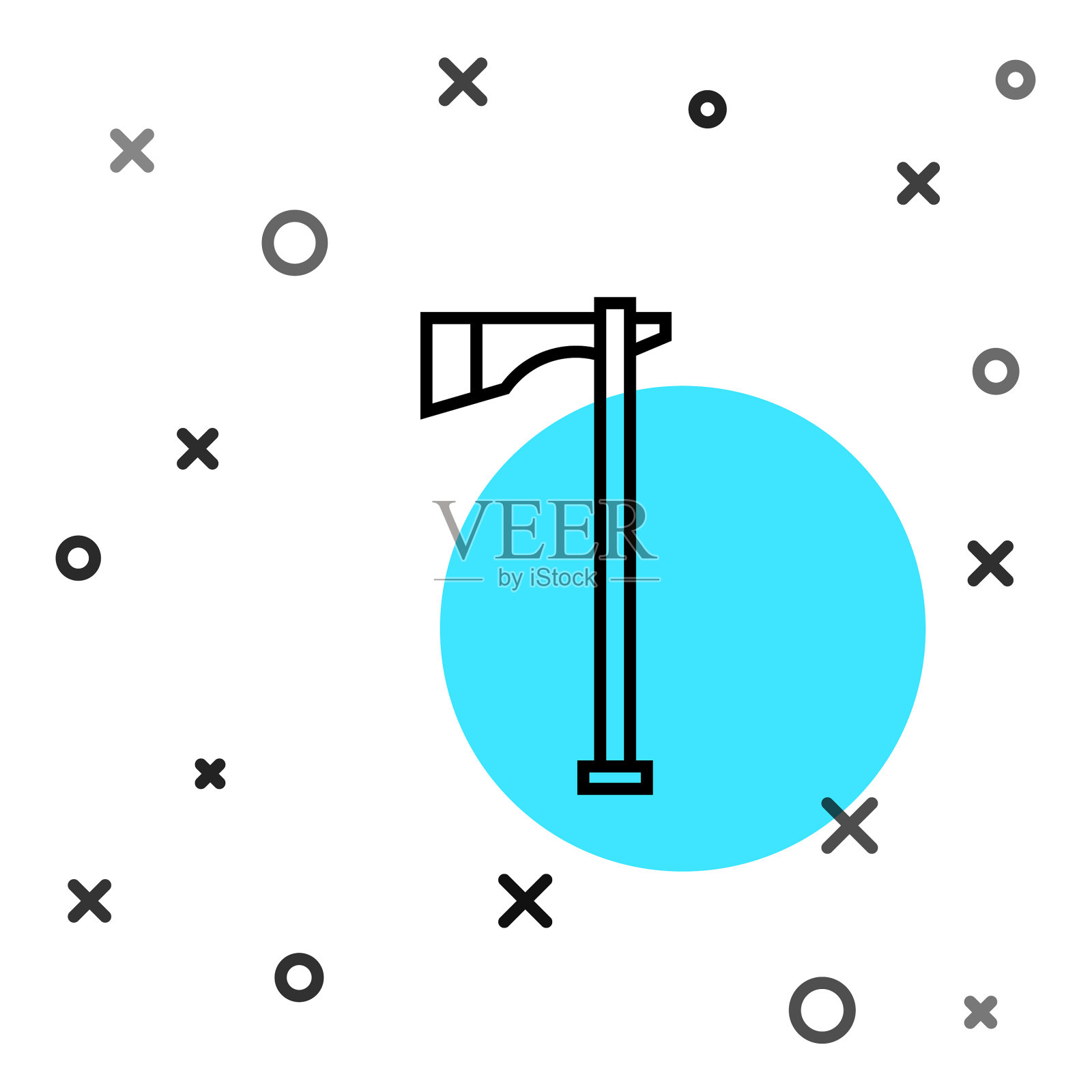 黑线印第安战斧斧的图标图标素材