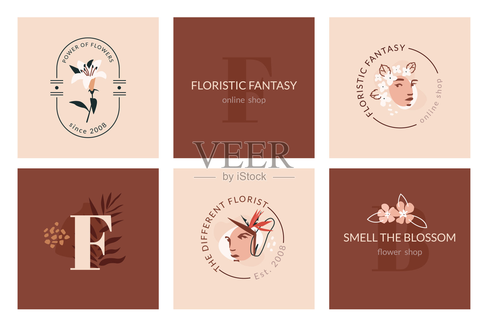 植物区系幻想的象征插画图片素材