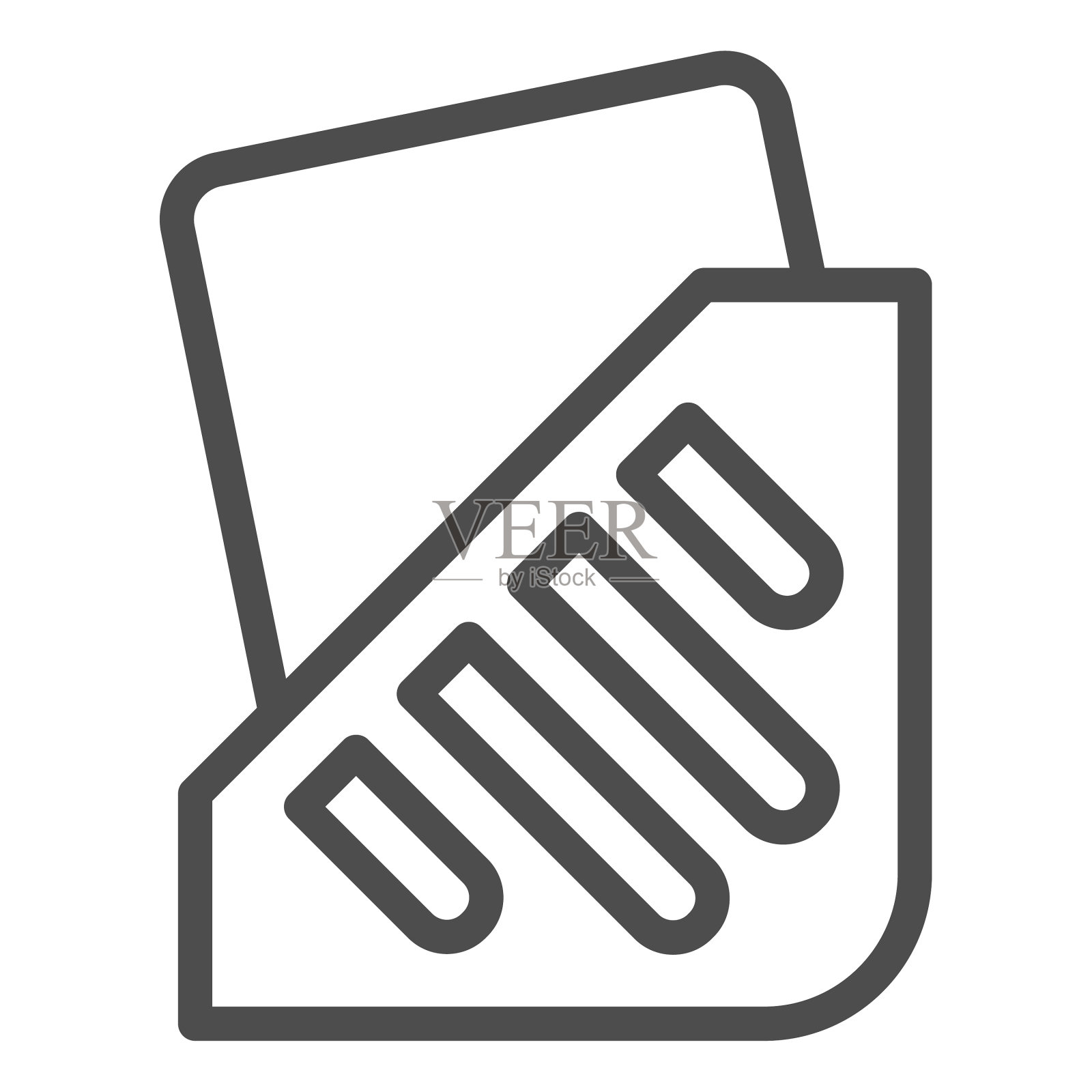 文档文件夹行图标与标号插画图片素材