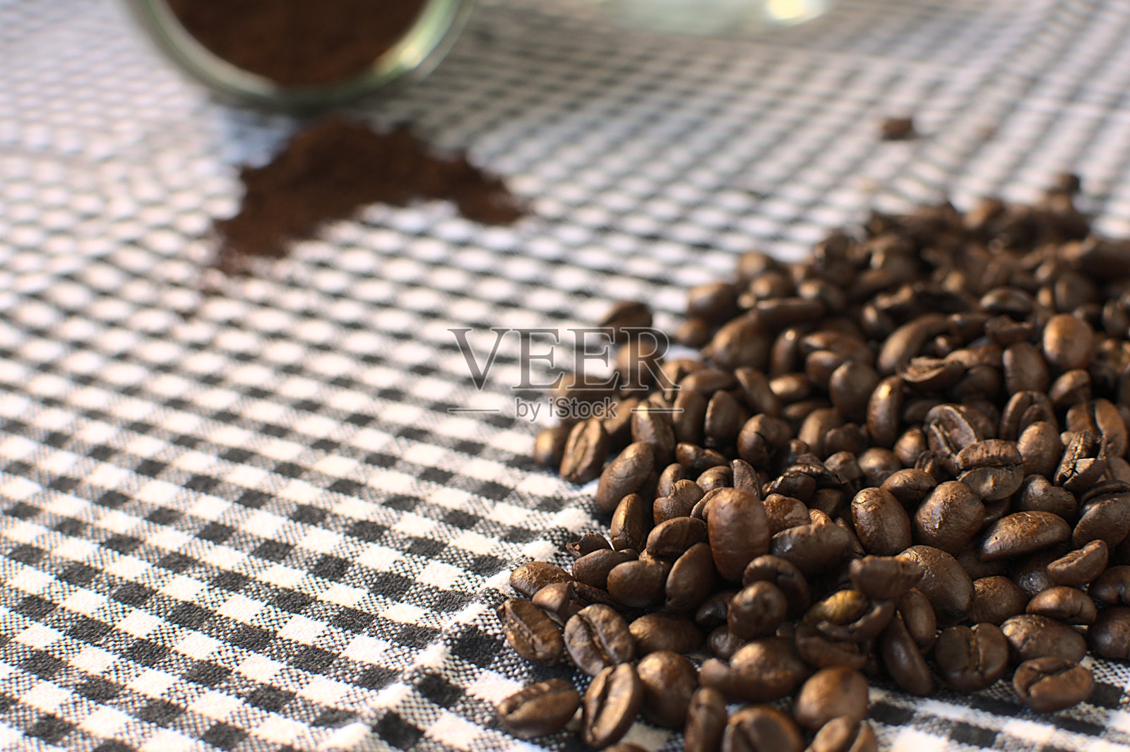 新鲜的咖啡粉照片摄影图片