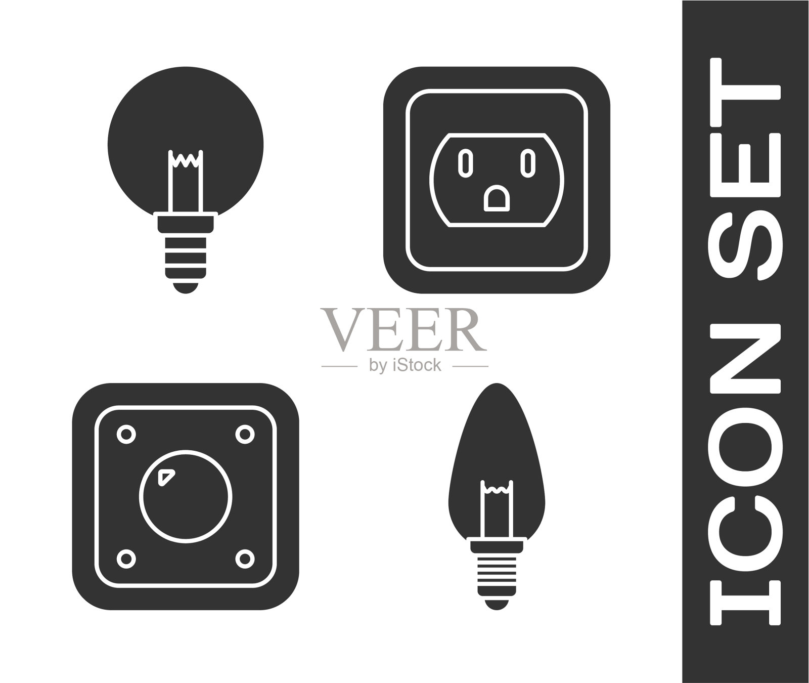 设置灯泡灯泡电灯开关图标素材