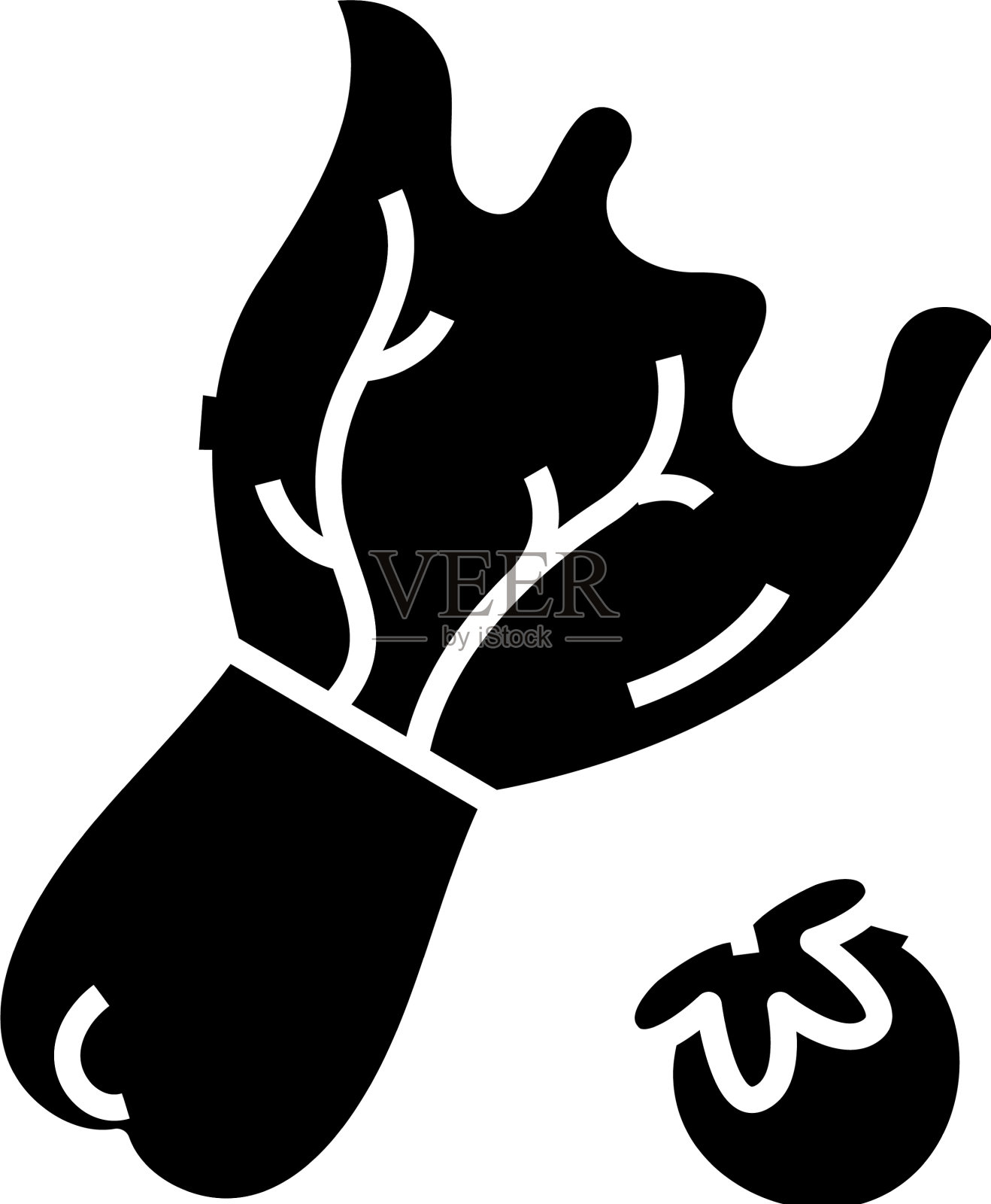 家用蔬菜黑色图标概念设计元素图片