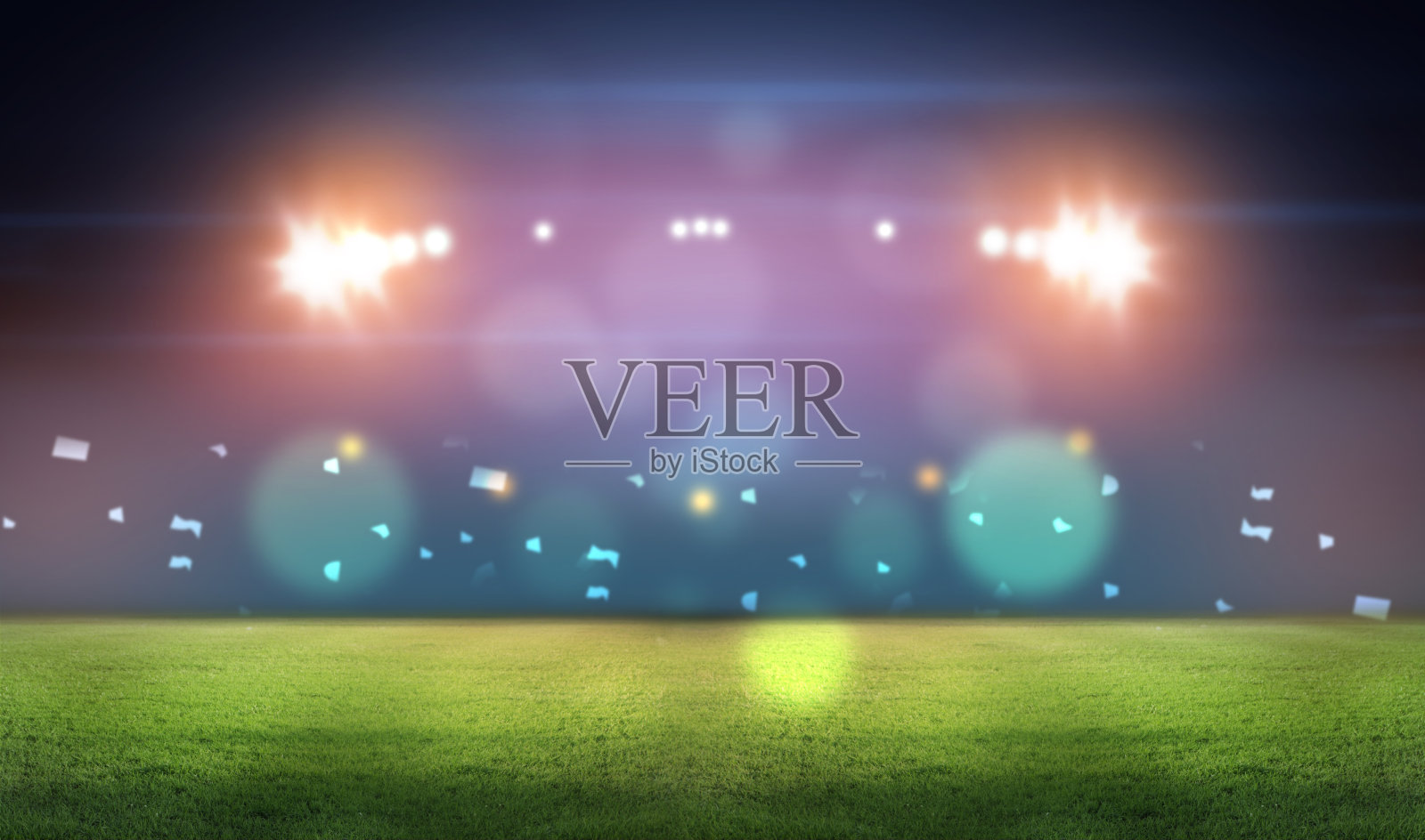 美式足球场3D。照片摄影图片