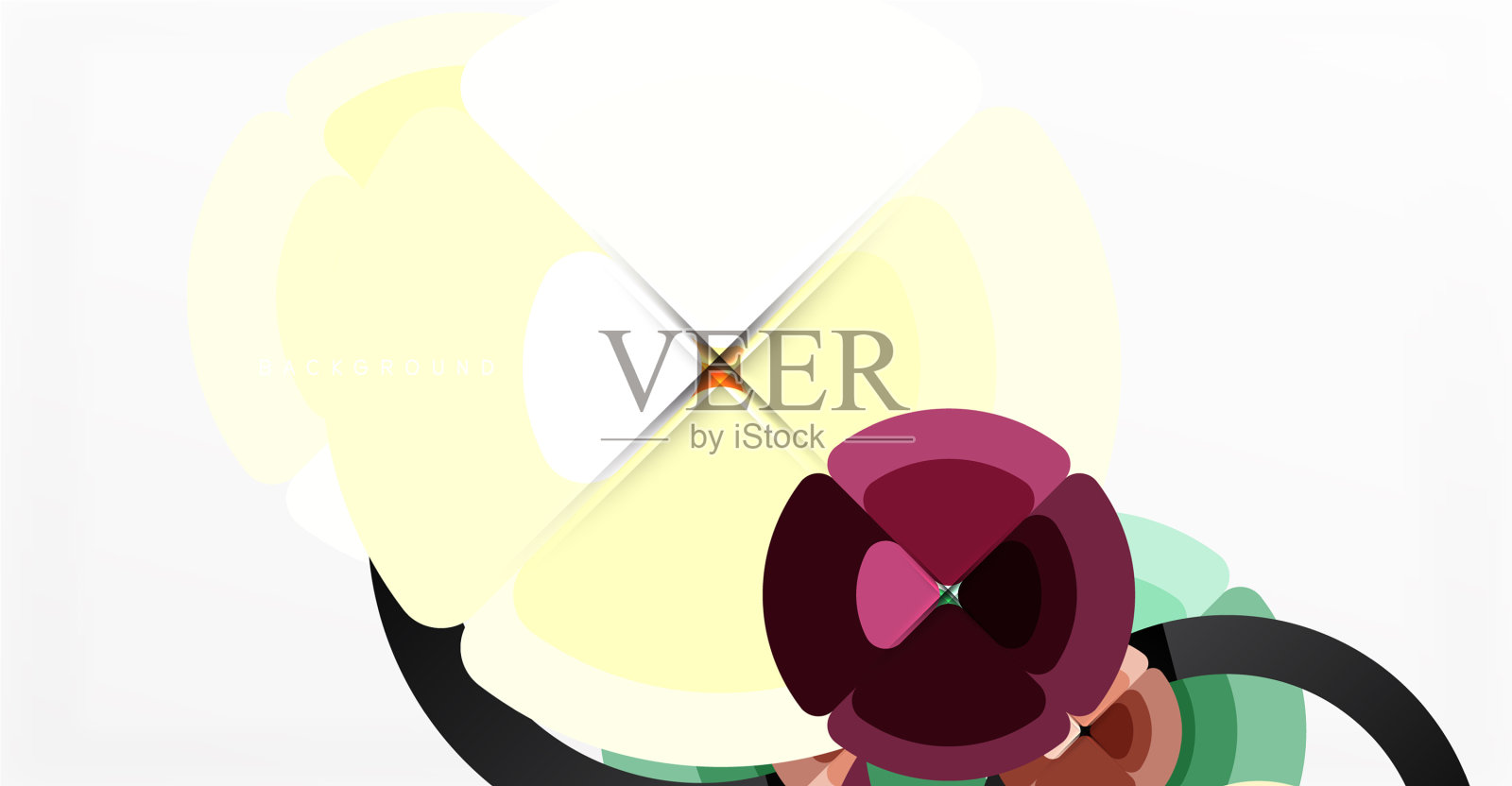 抽象背景时尚色圈插画图片素材