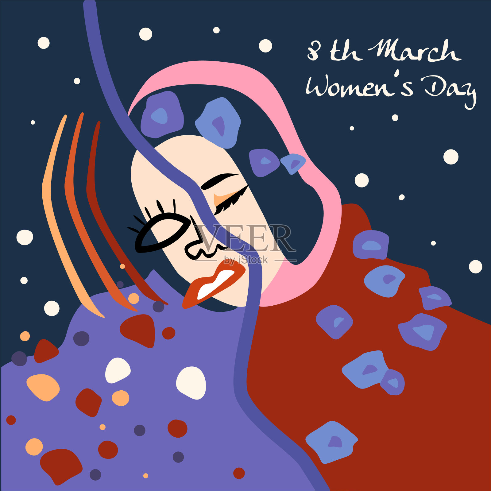 妇女节快乐插画图片素材