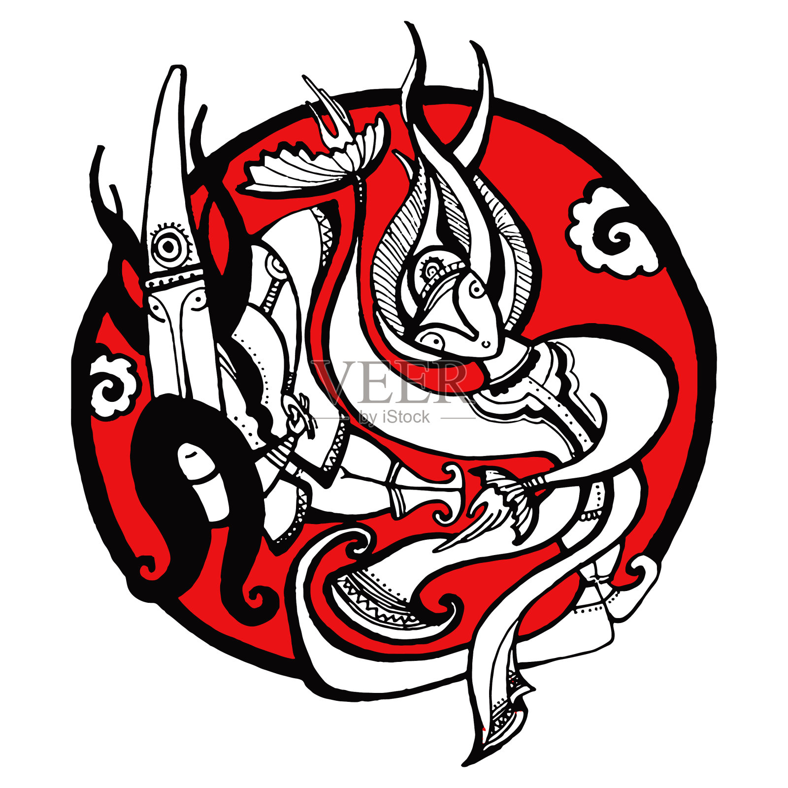 抽象设计ferdowsi shahnameh字符插画图片素材