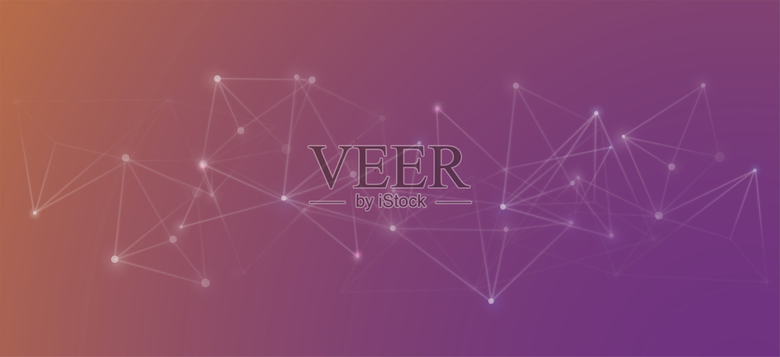 现代技术和数据连接概念点和网格的梯度背景。矢量图插画图片素材