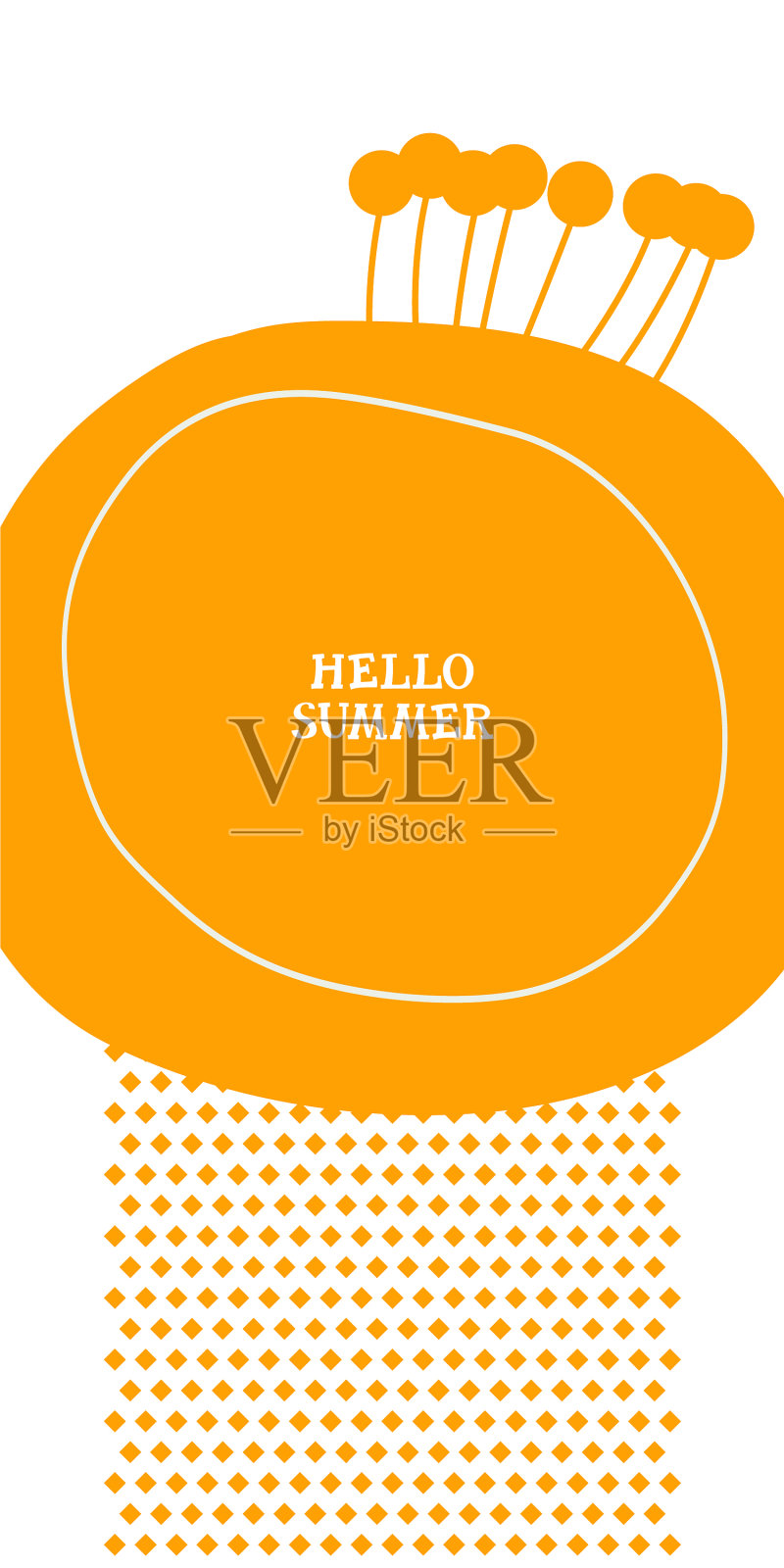 你好夏季抽象背景在最小的风格设计元素图片