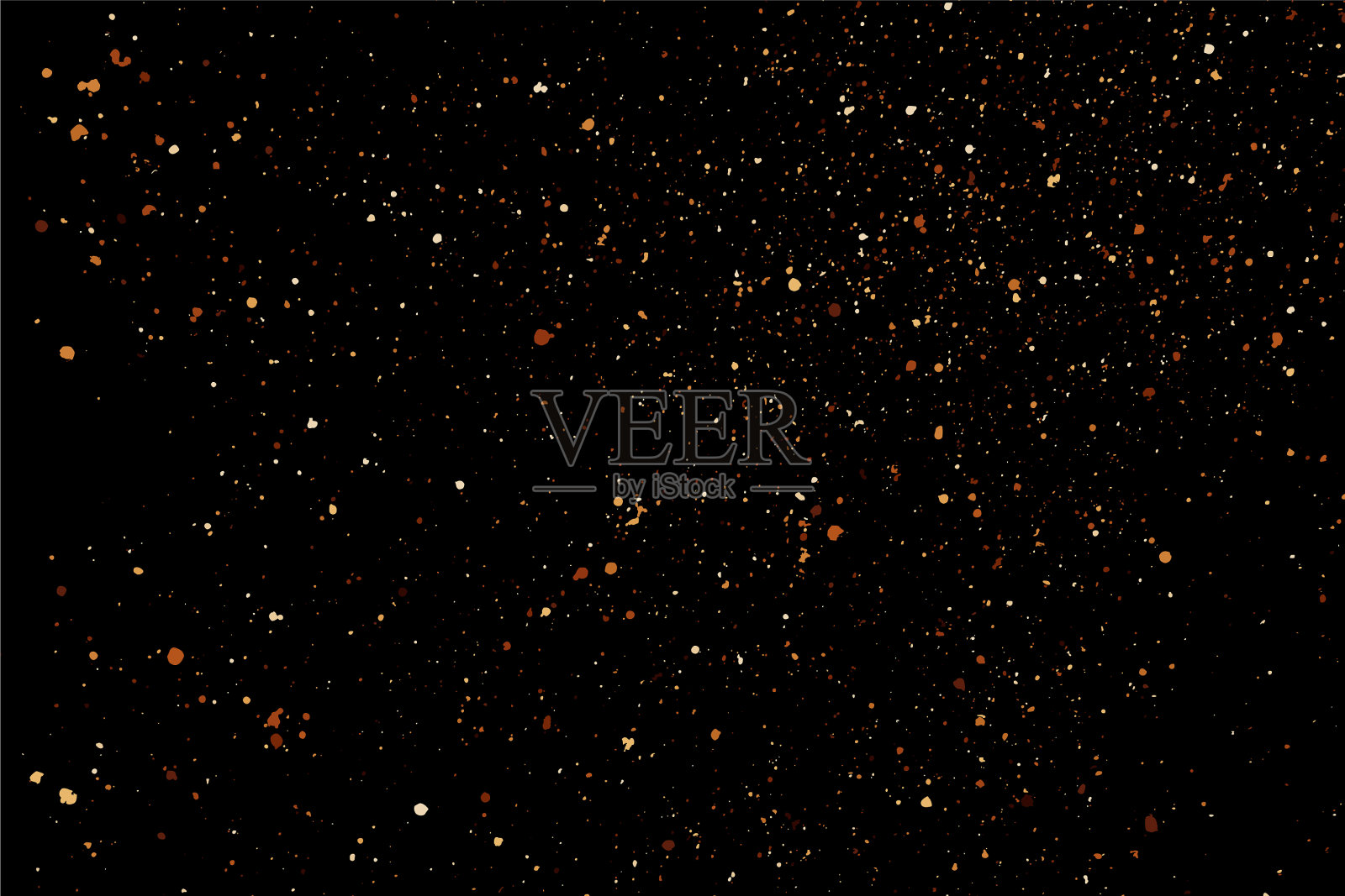 咖啡色颗粒纹理孤立在黑色上插画图片素材