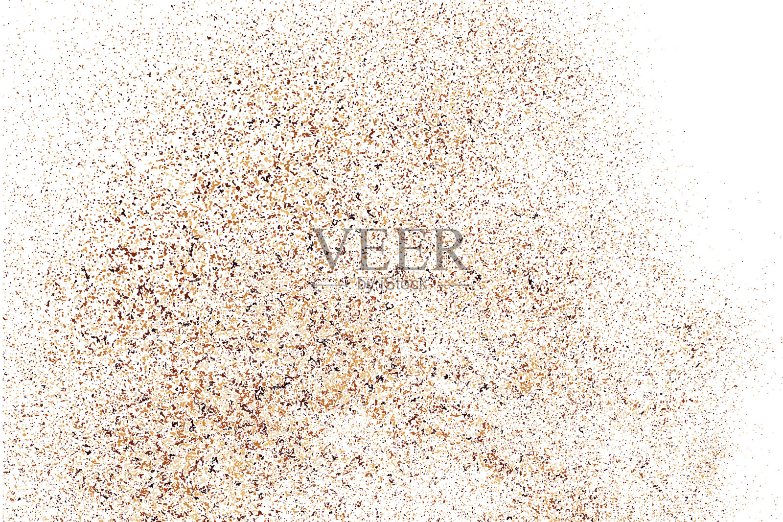 咖啡色颗粒纹理孤立在白色上插画图片素材