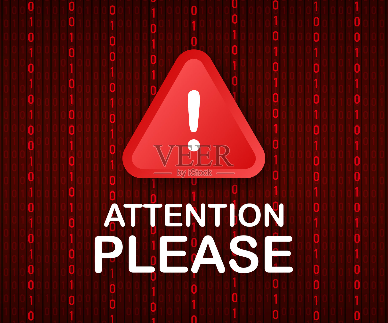 “请注意”横幅。红色注意，请在图标上签名。感叹危险的信号。警告图标。矢量插图。插画图片素材