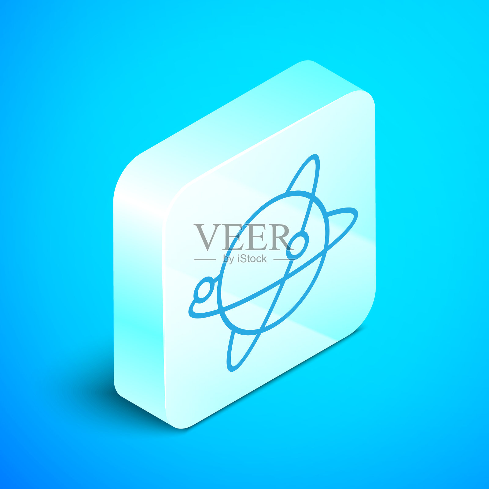 人造卫星绕行等距线插画图片素材