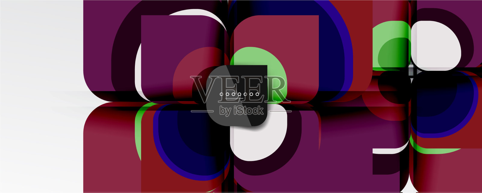 抽象背景-几何剪纸设计插画图片素材