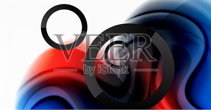 摘要背景流体混合梯度液体插画图片素材