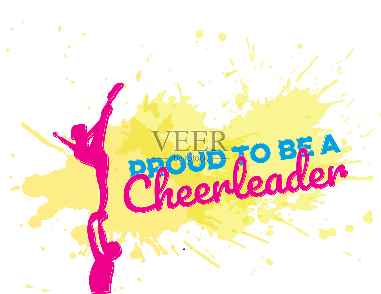 为成为啦啦队长而自豪插画图片素材