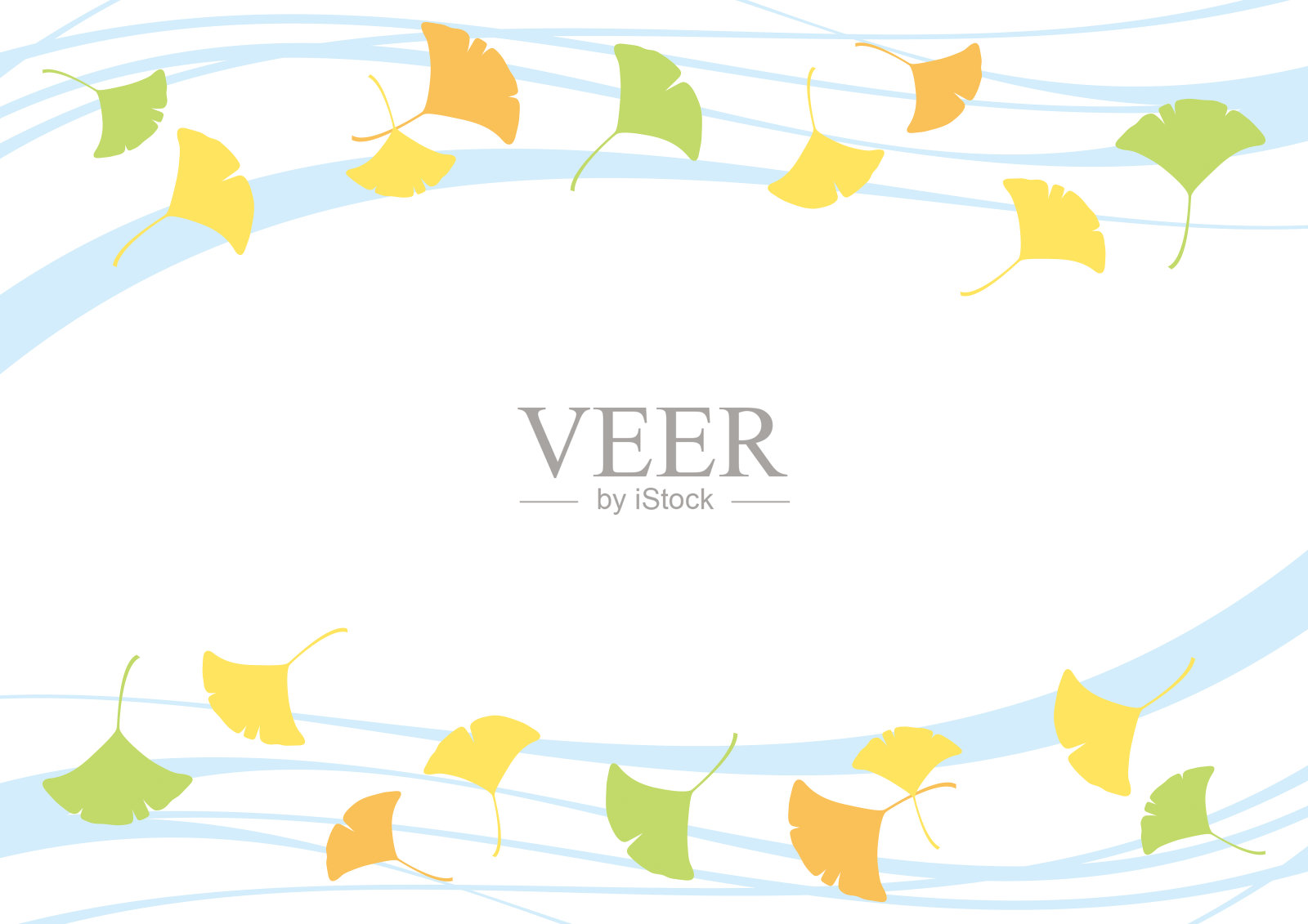 银杏背景说明插画图片素材