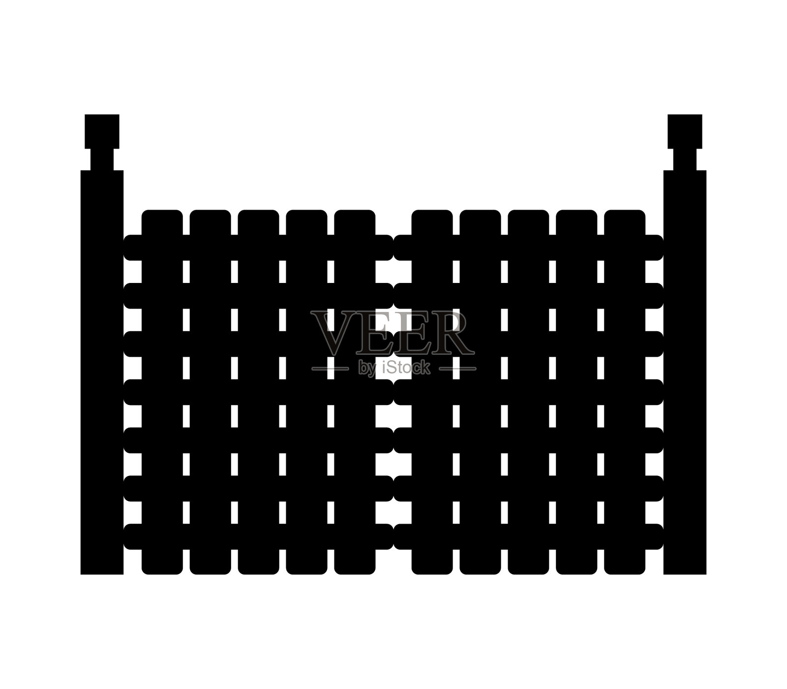 门图标在白色背景插画图片素材