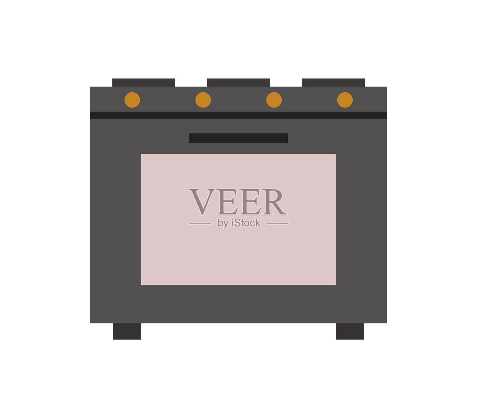 烤箱图标在白色背景插画图片素材