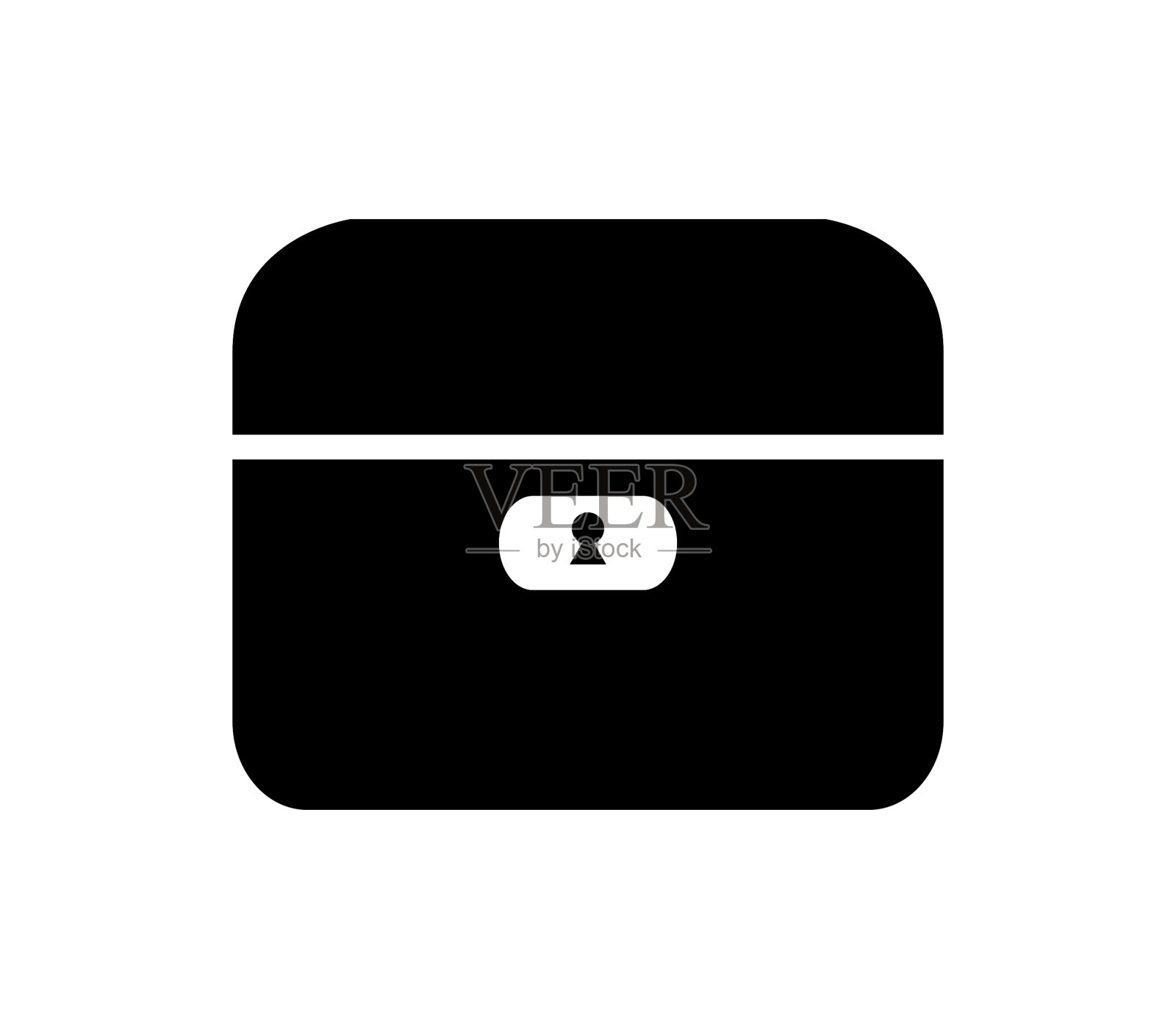 宝藏图标在白色的背景插画图片素材