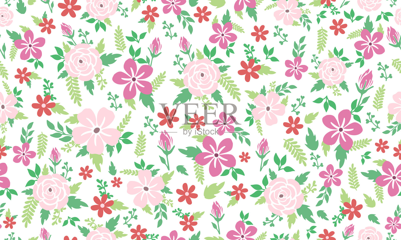 植物叶设计图案背景插画图片素材