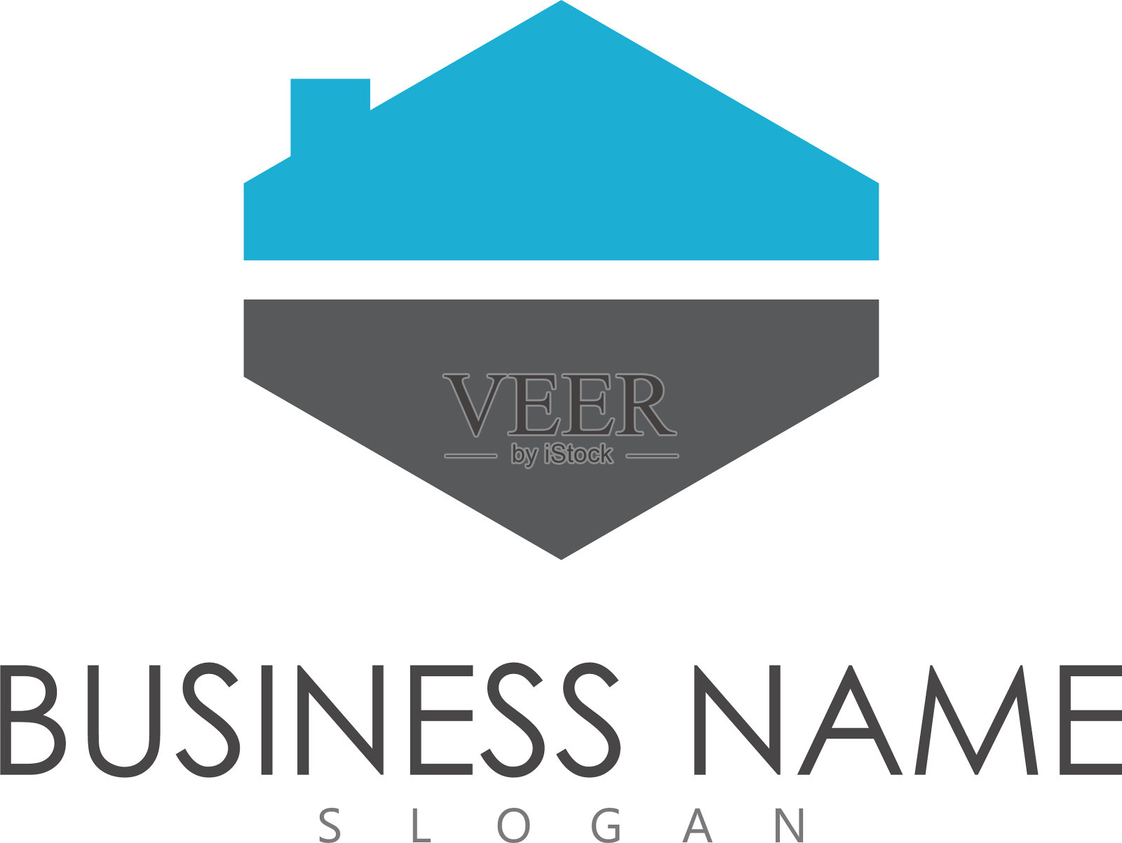 多边形家园建设标志插画图片素材