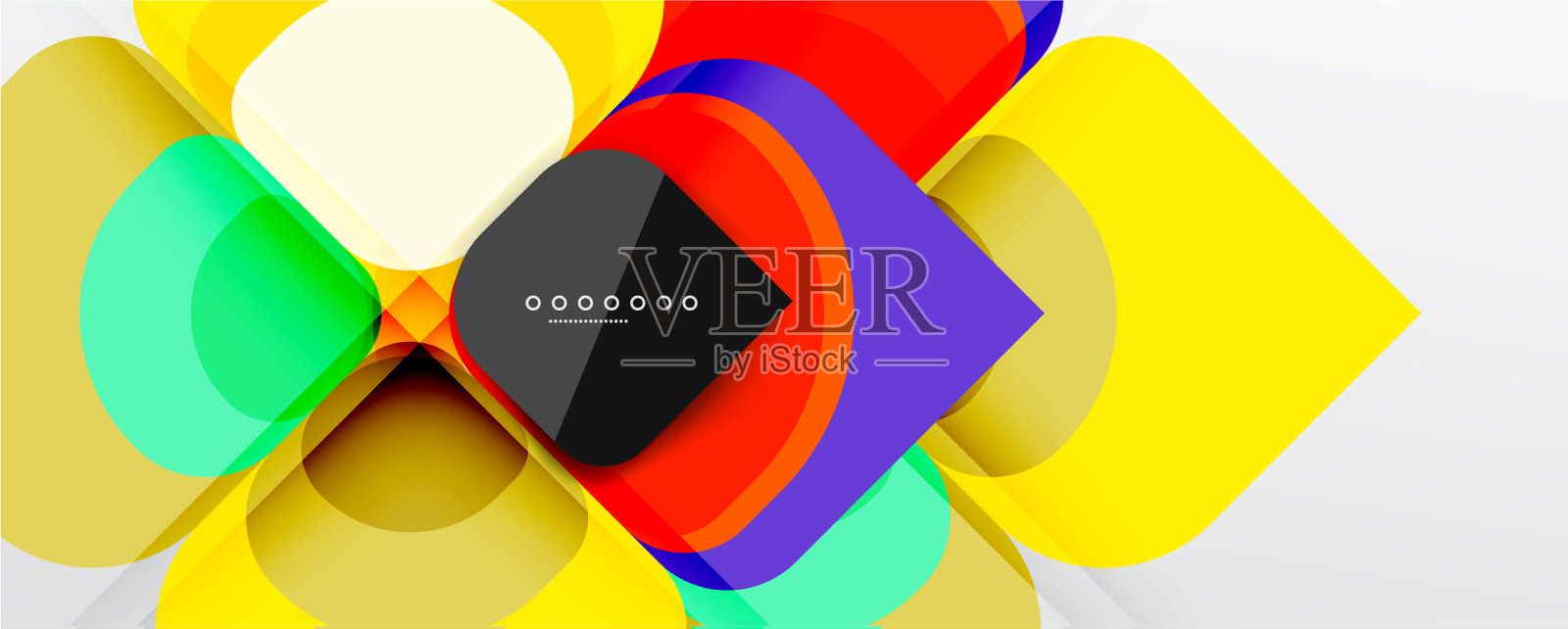 抽象背景-几何剪纸设计插画图片素材