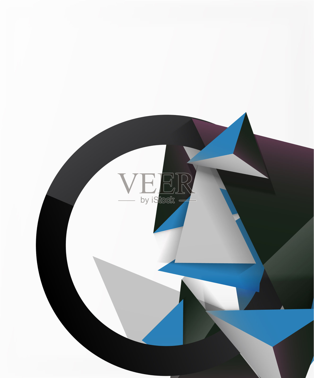 抽象背景马赛克三维三角形插画图片素材