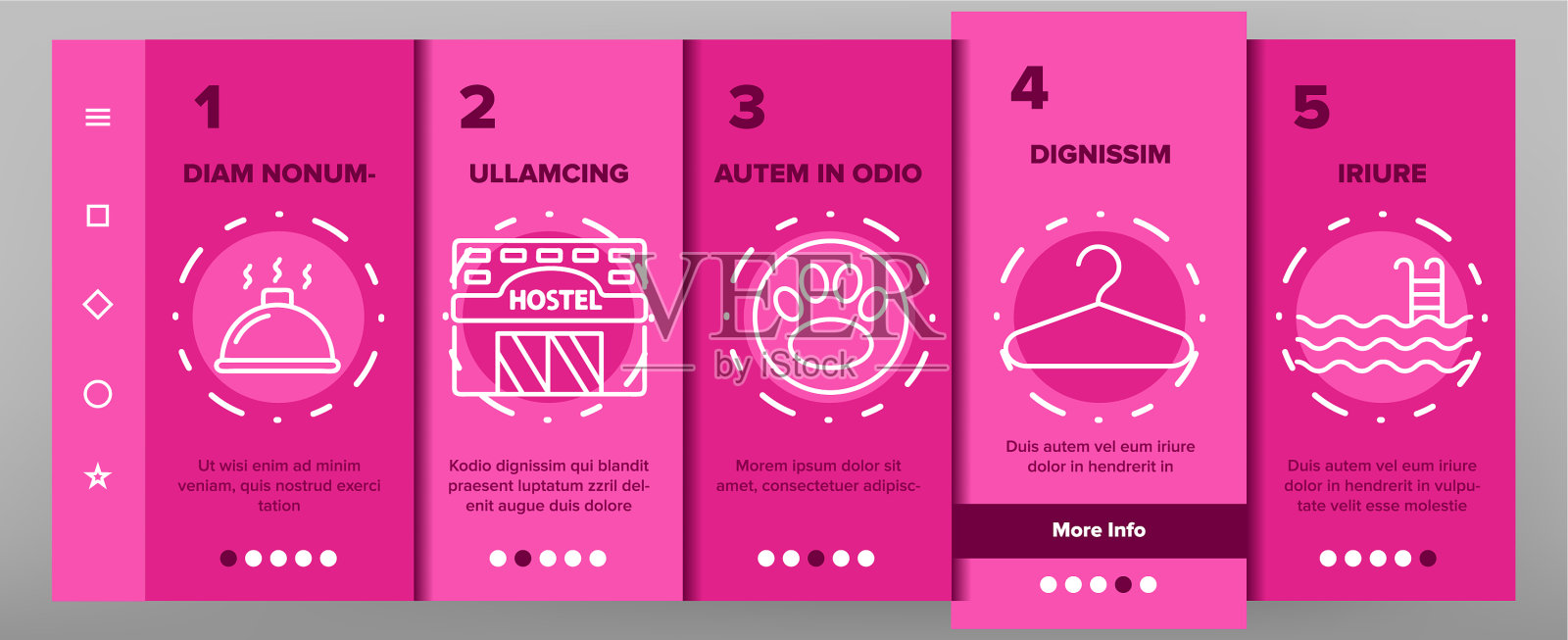 彩色旅舍旅游住宿插画图片素材