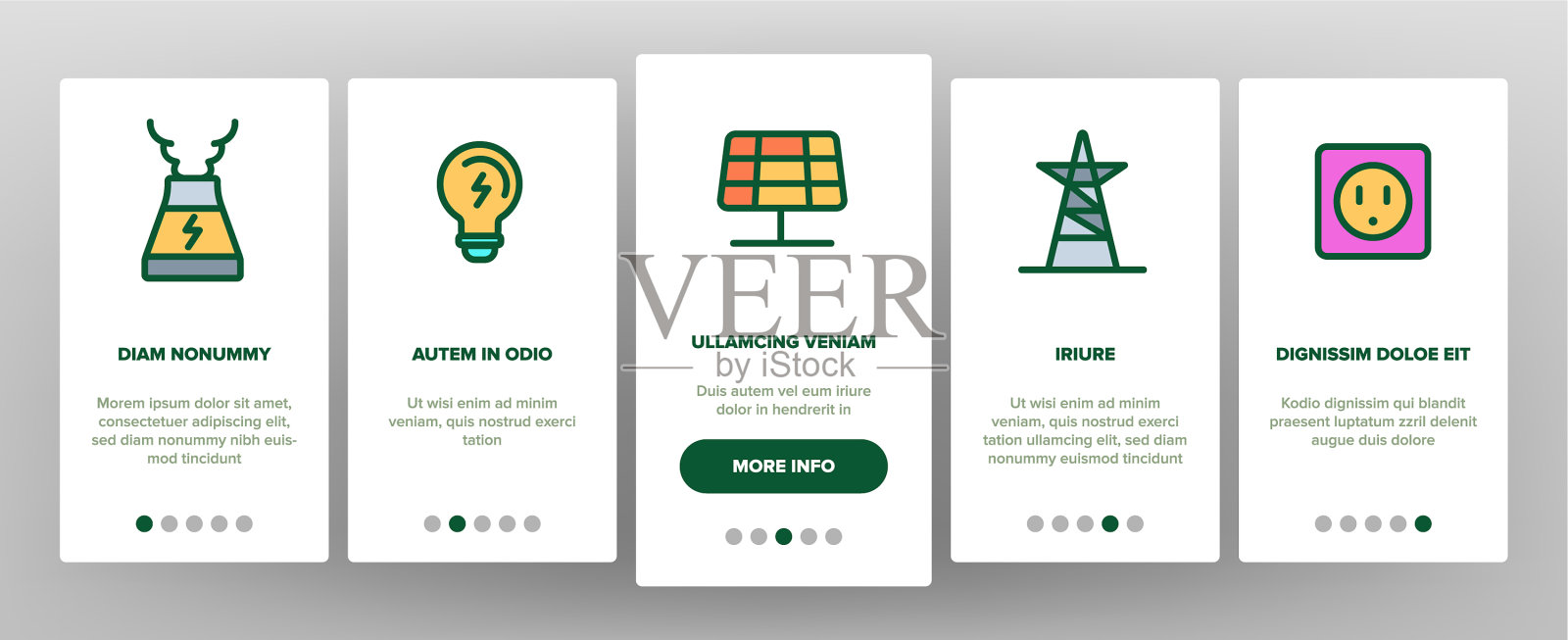 彩色电力行业入职插画图片素材