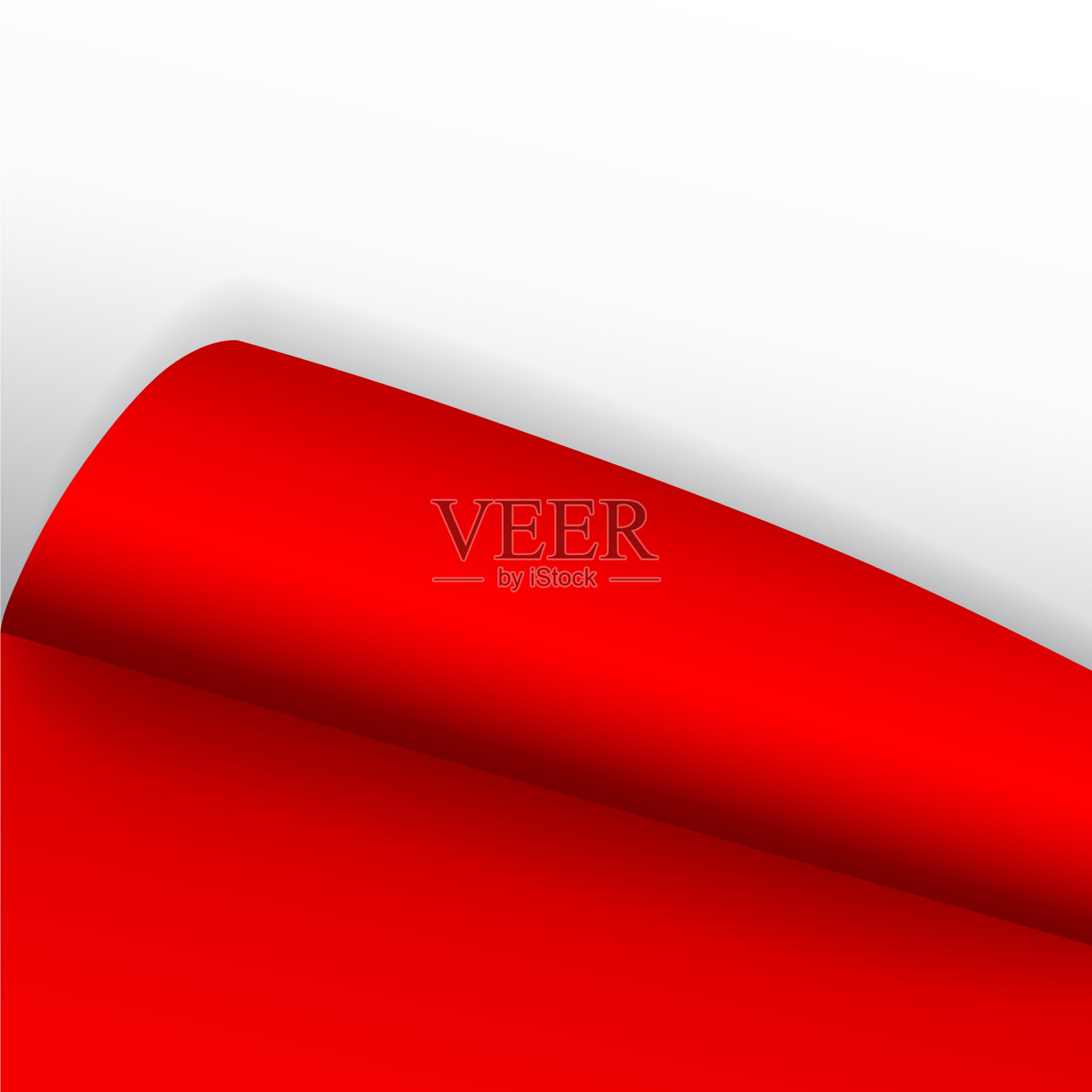 纸页有卷曲角和阴影模板插画图片素材